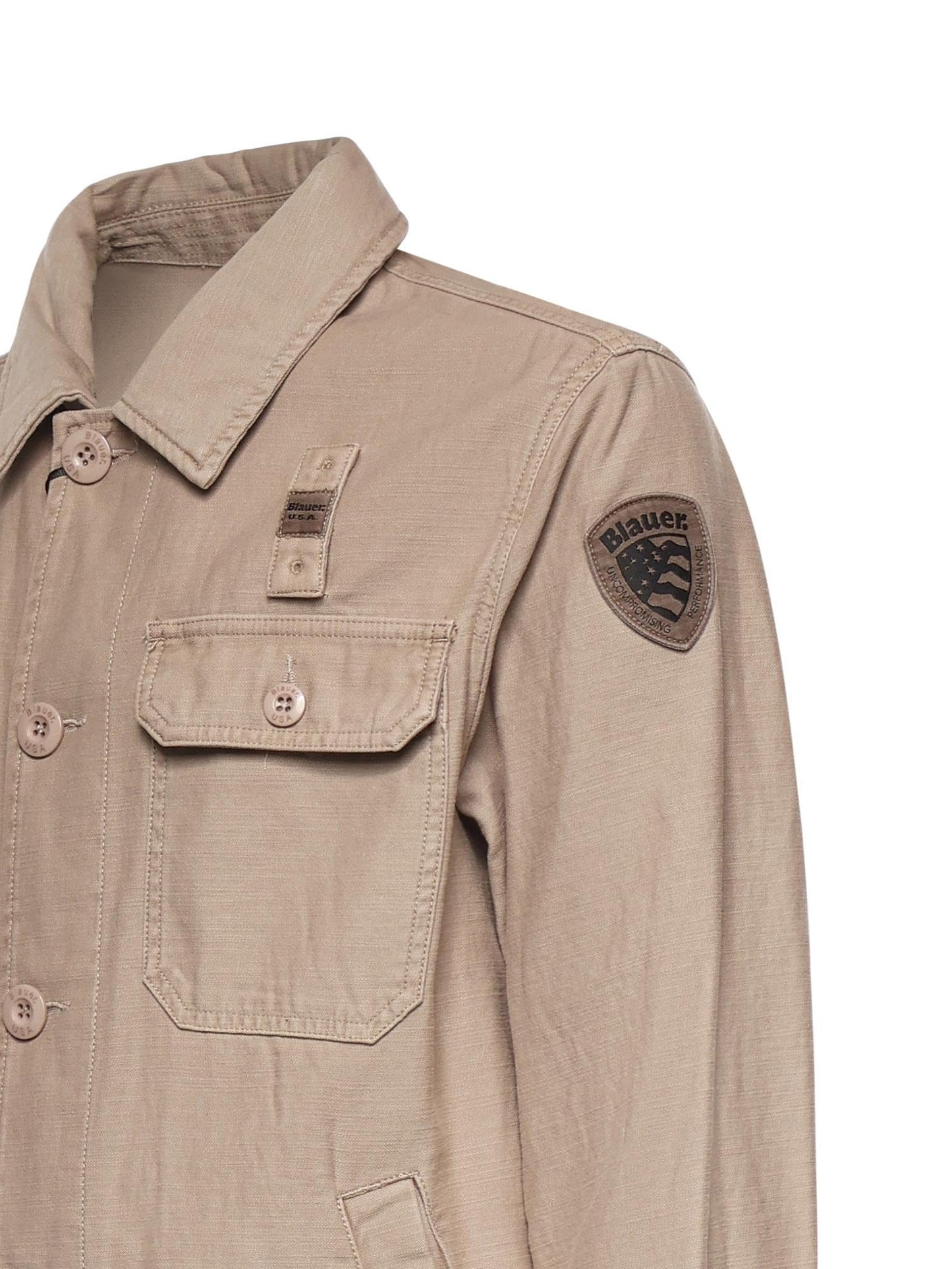 Overshirt in cotone con logo