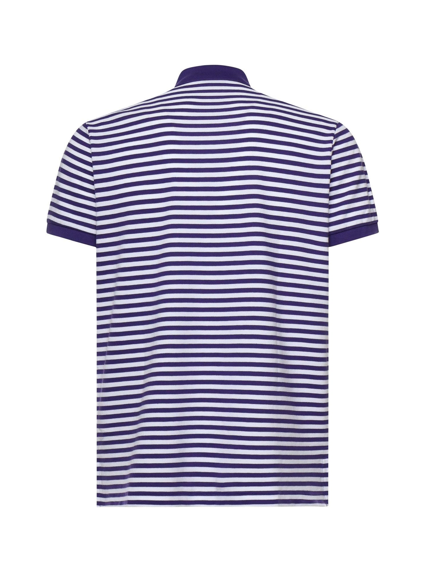 Polo a righe in cotone con logo