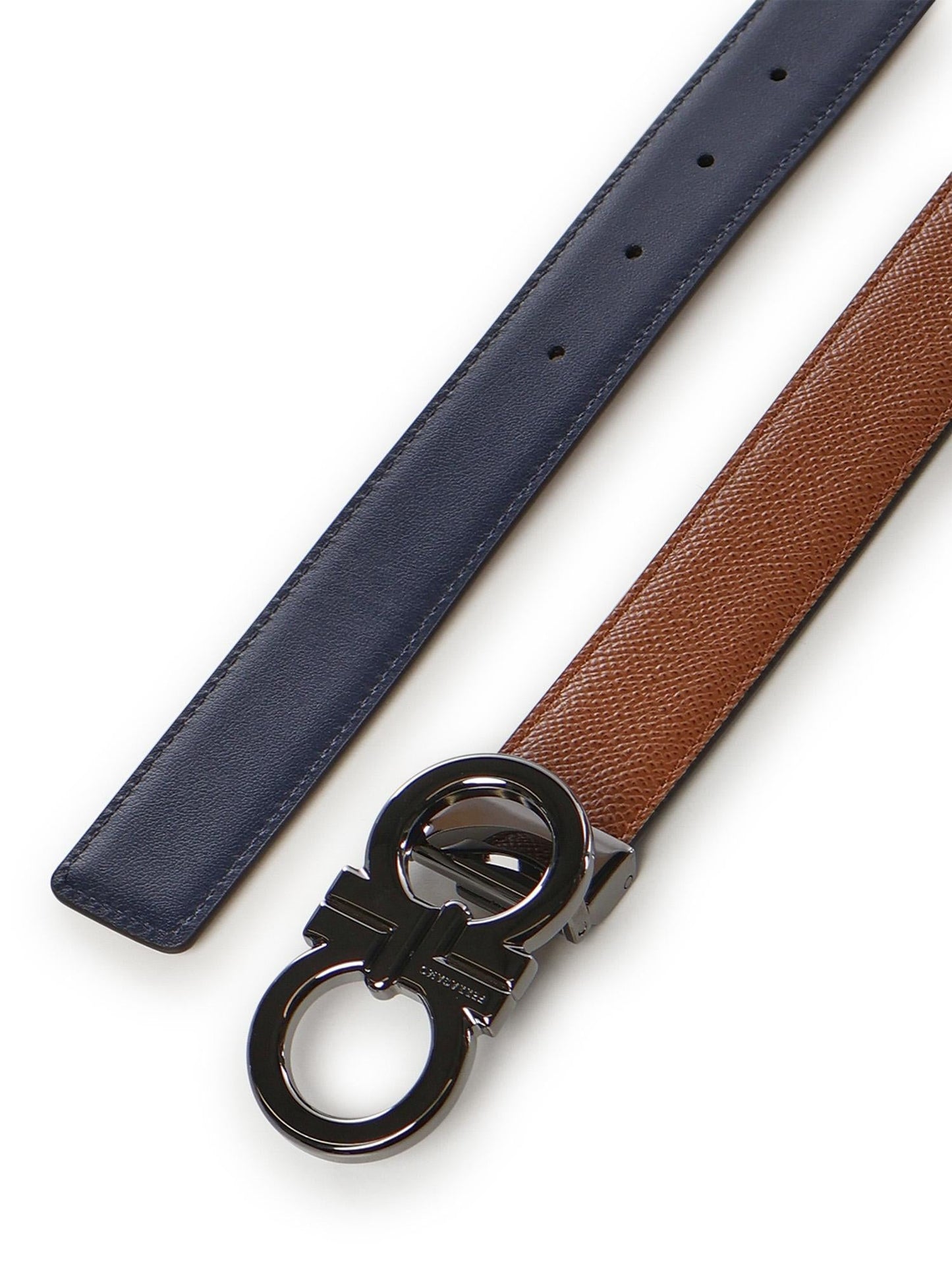 Cintura Gancini in pelle