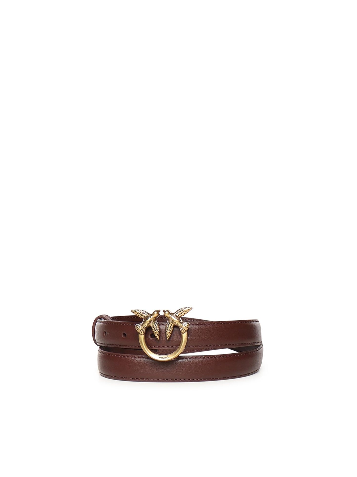 Cintura sottile Love Birds in pelle