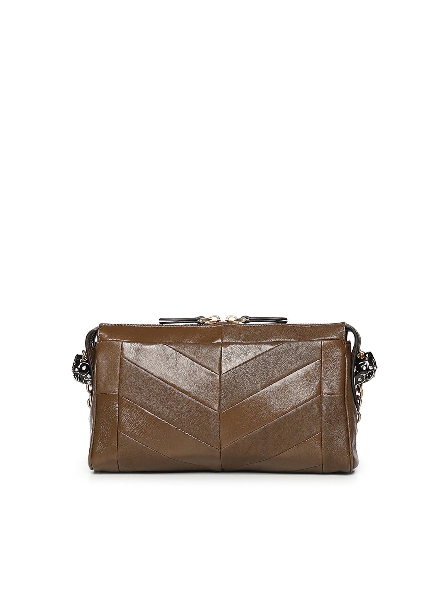 Borsa a tracolla Panthea in nappa motivo chevron