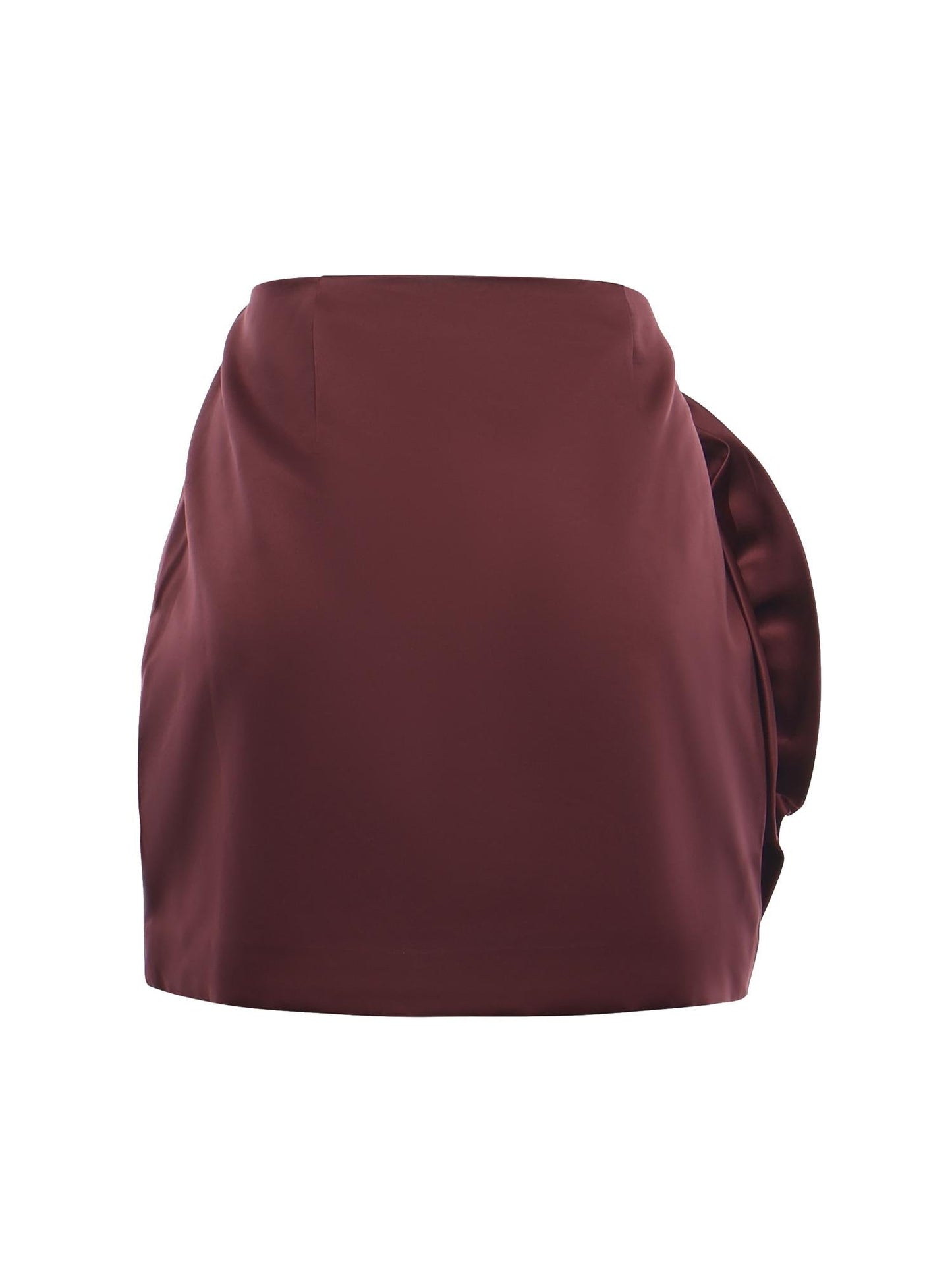 Minigonna in raso con fiore
