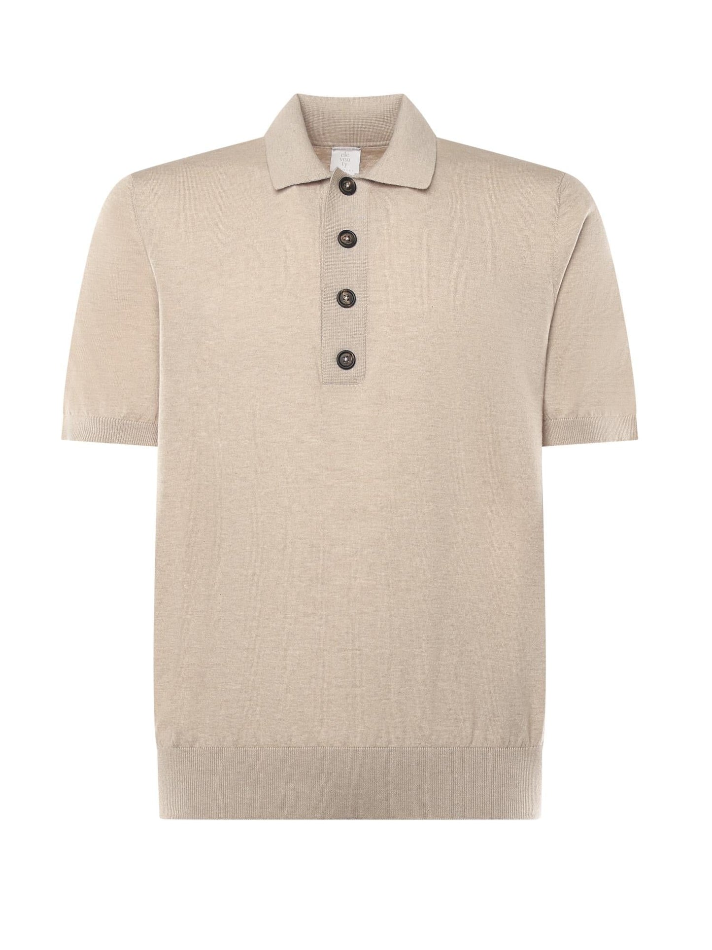 Polo in cotone e cashmere