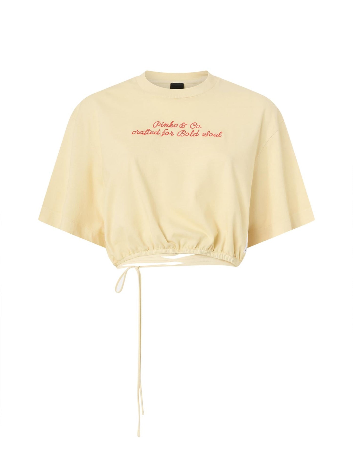 Crop top con logo lettering