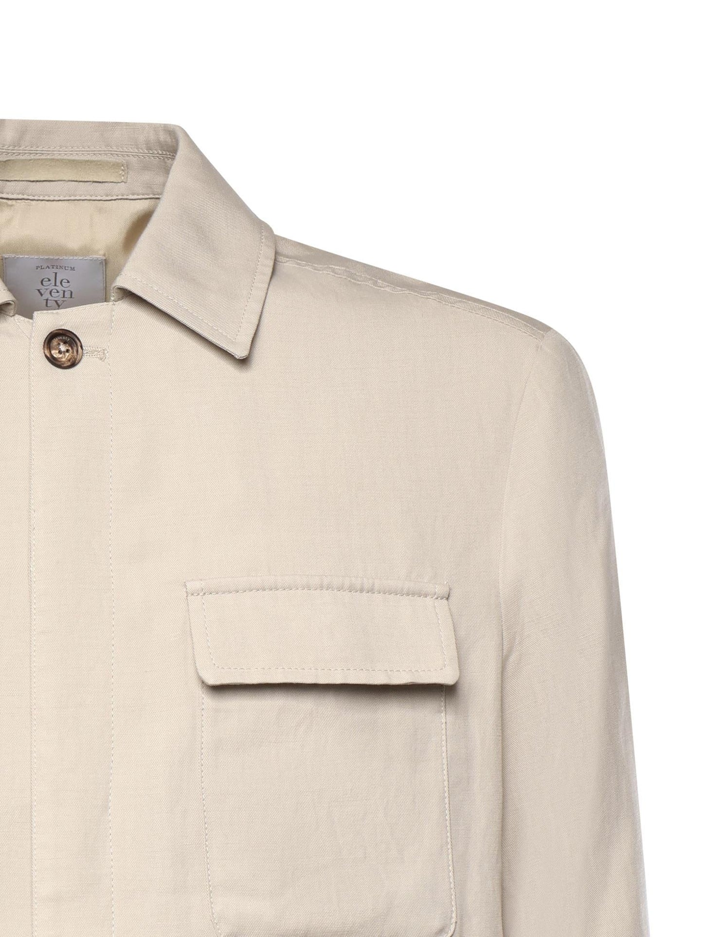 Overshirt in lyocell e lino