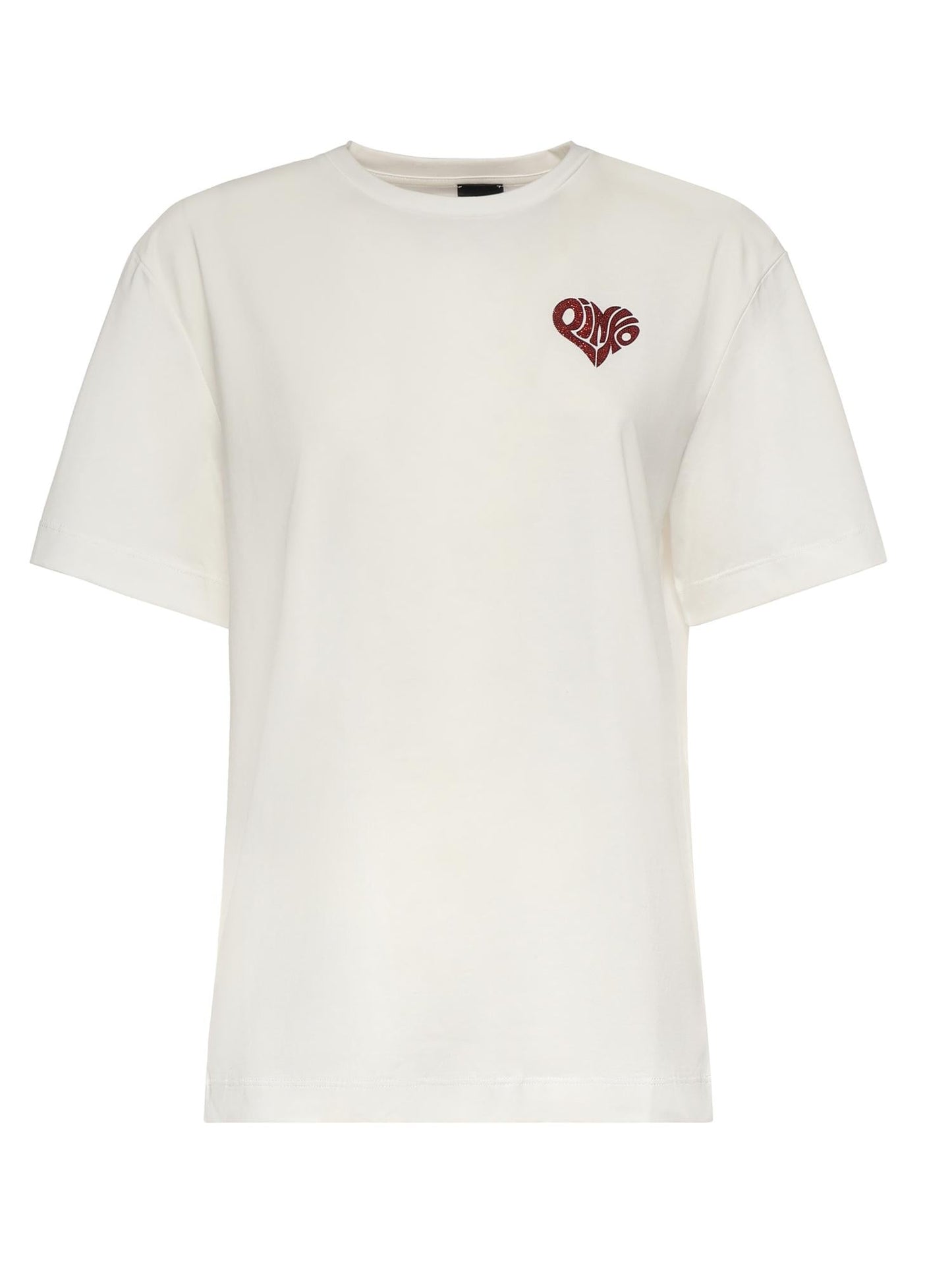 T-shirt con lettering Amore in strass