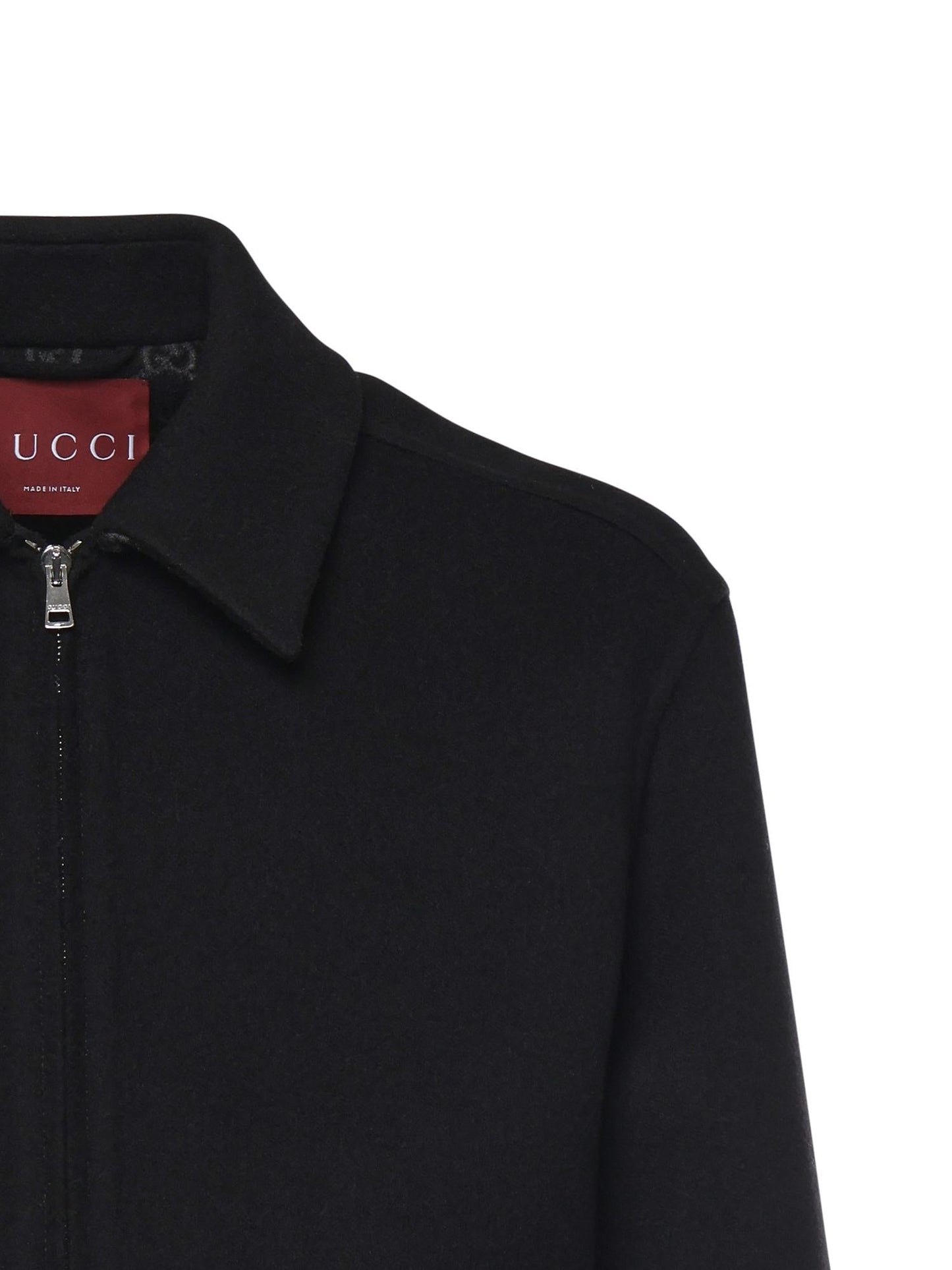 Giacca in lana double con zip