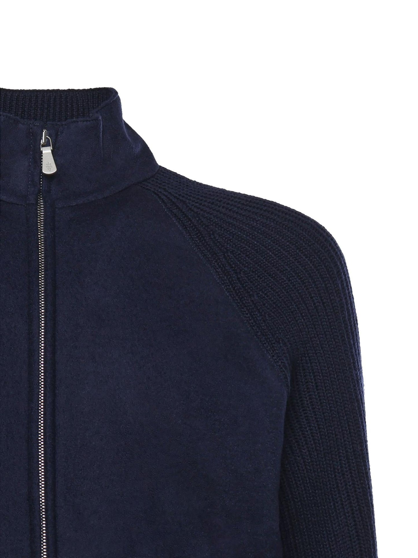 Giacca con zip in lana
