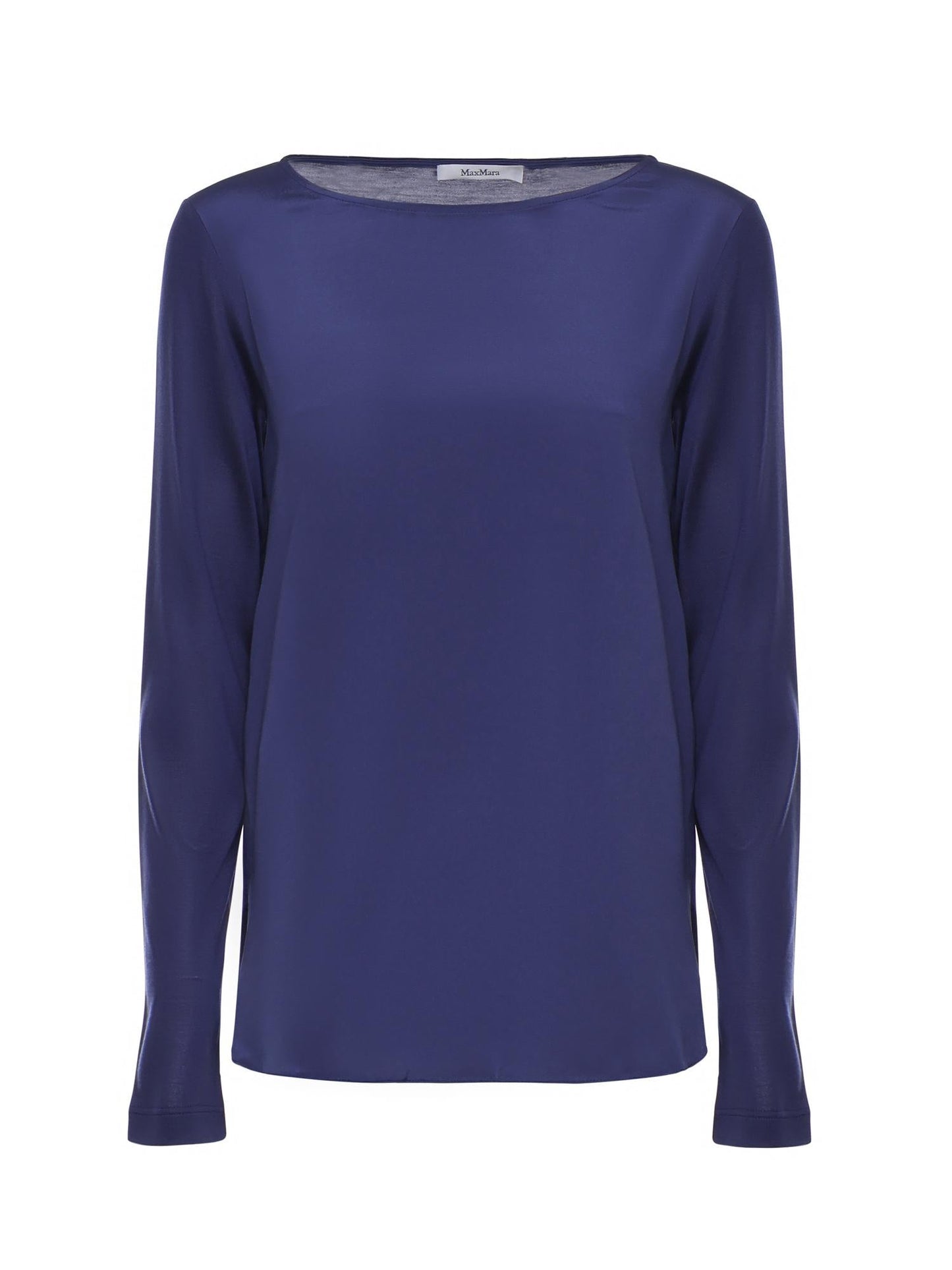 T-shirt in crêpe de Chine di seta e jersey