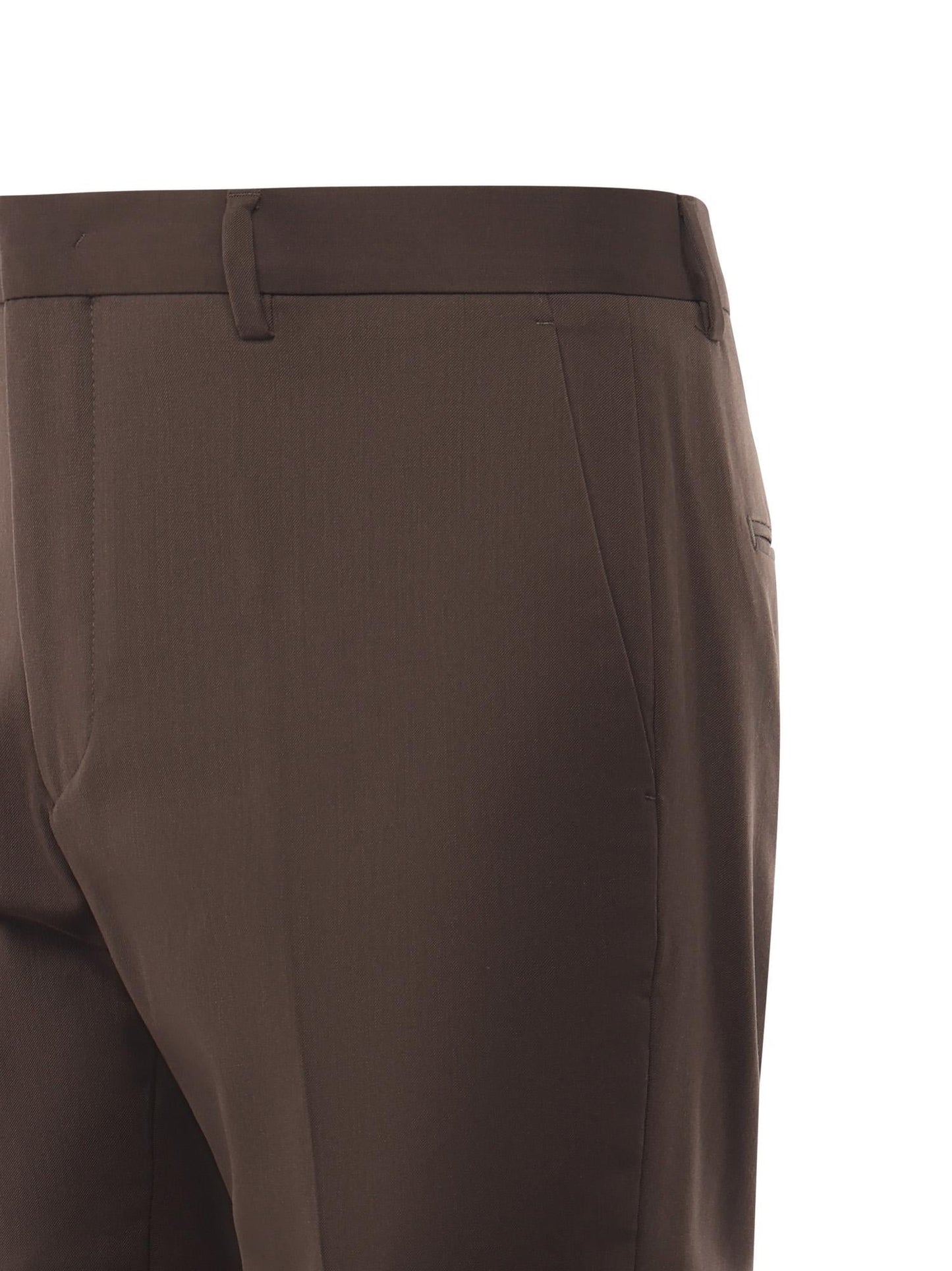 Pantaloni sartoriali in gabardine di misto lana