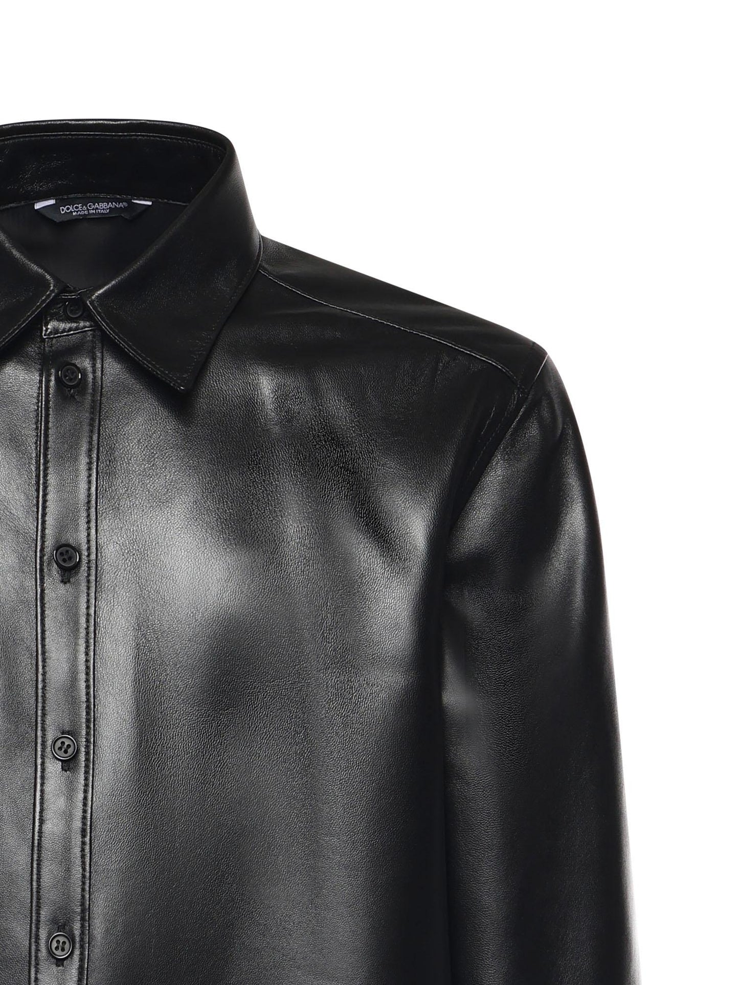 Overshirt in pelle