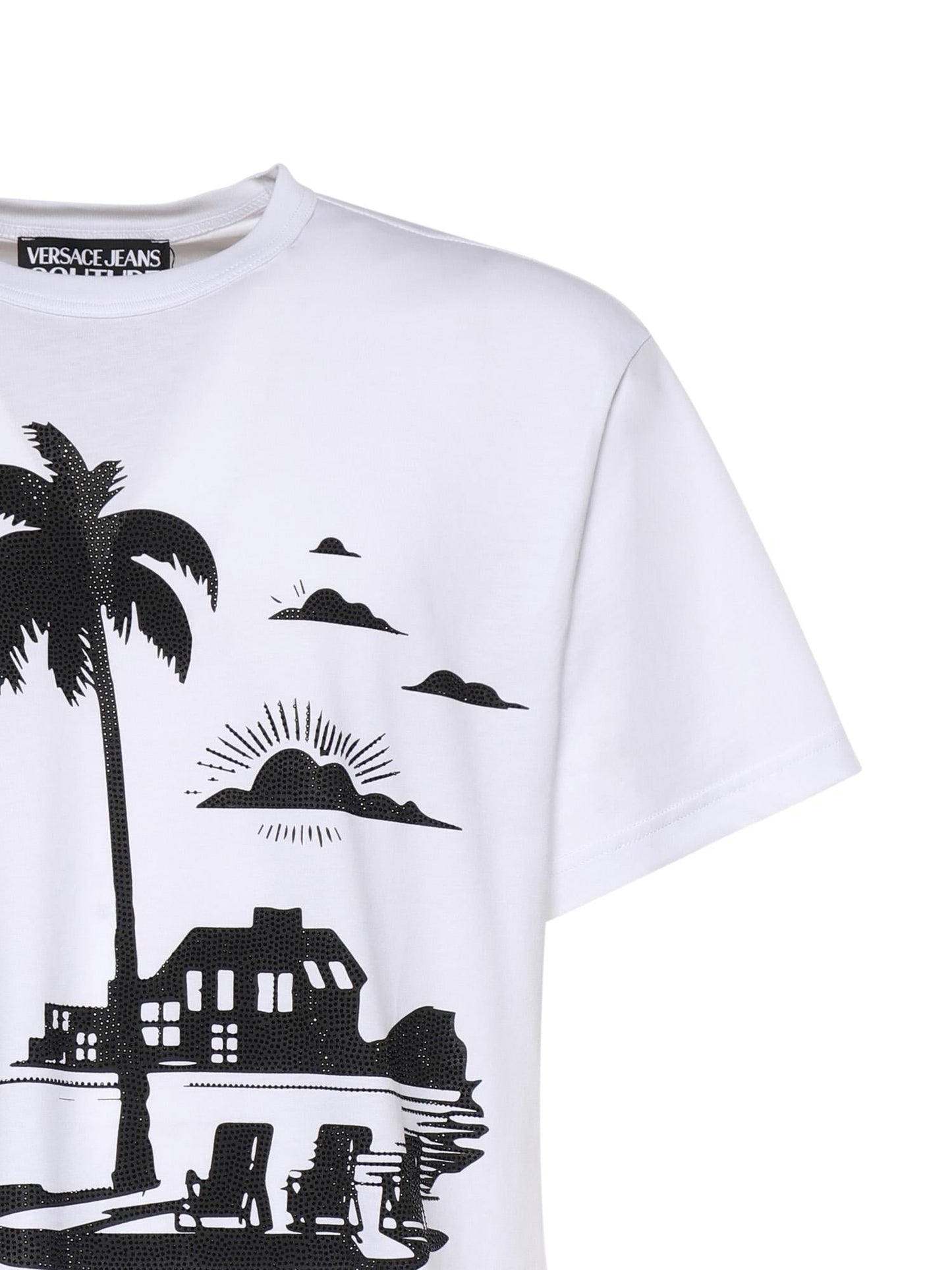 T-shirt in jersey di cotone con stampa