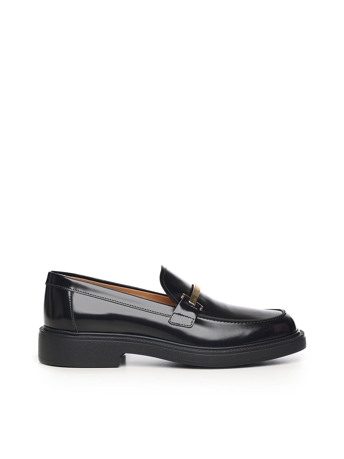 Mocassino con morsetto in pelle
