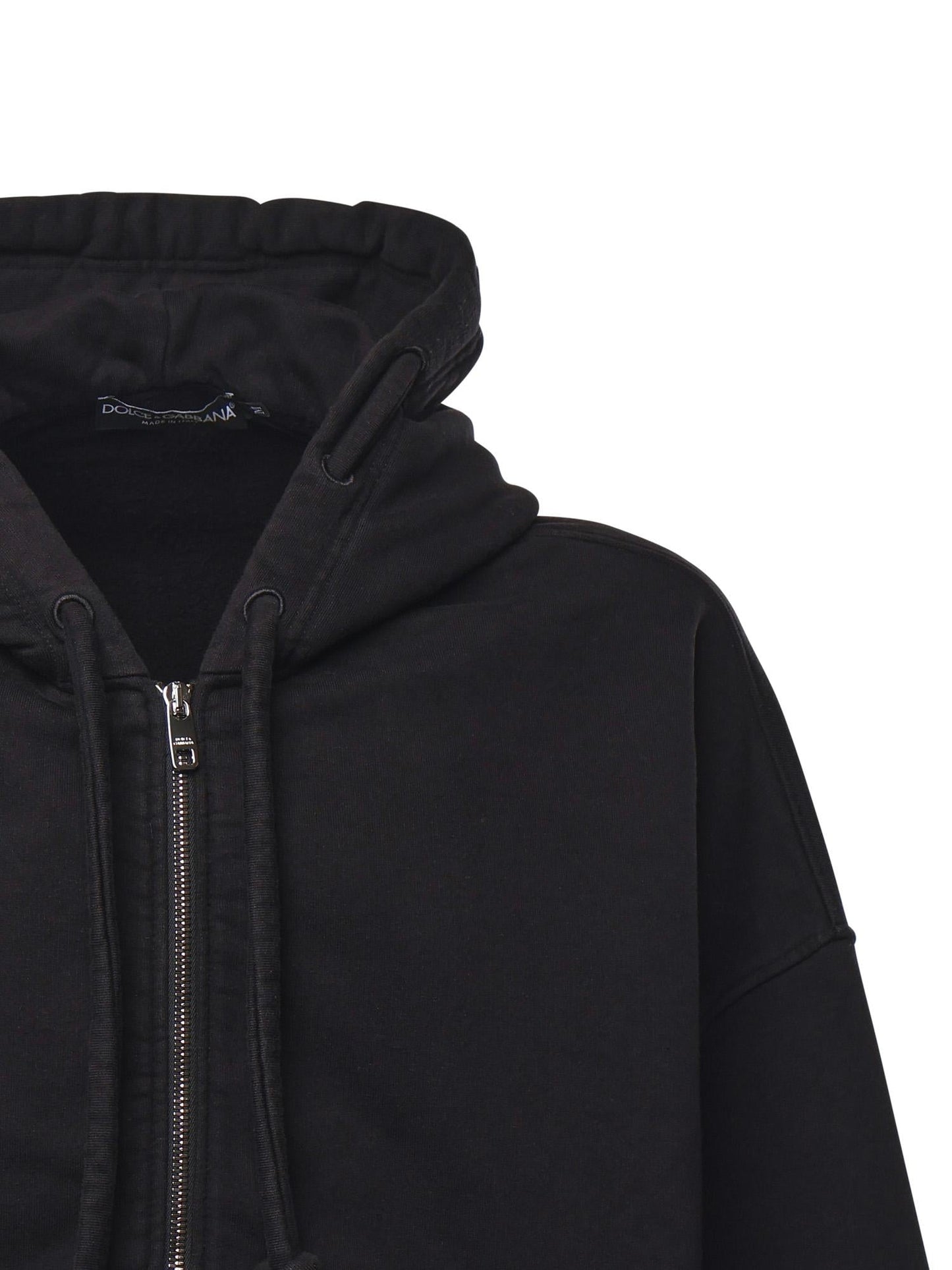 Felpa con zip in cotone