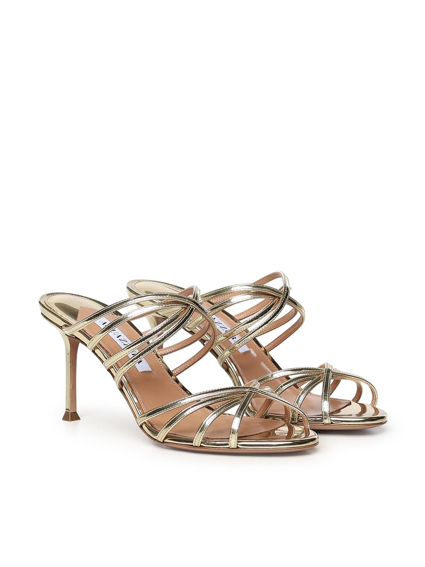 Mules Tell Me in pelle metallizzata
