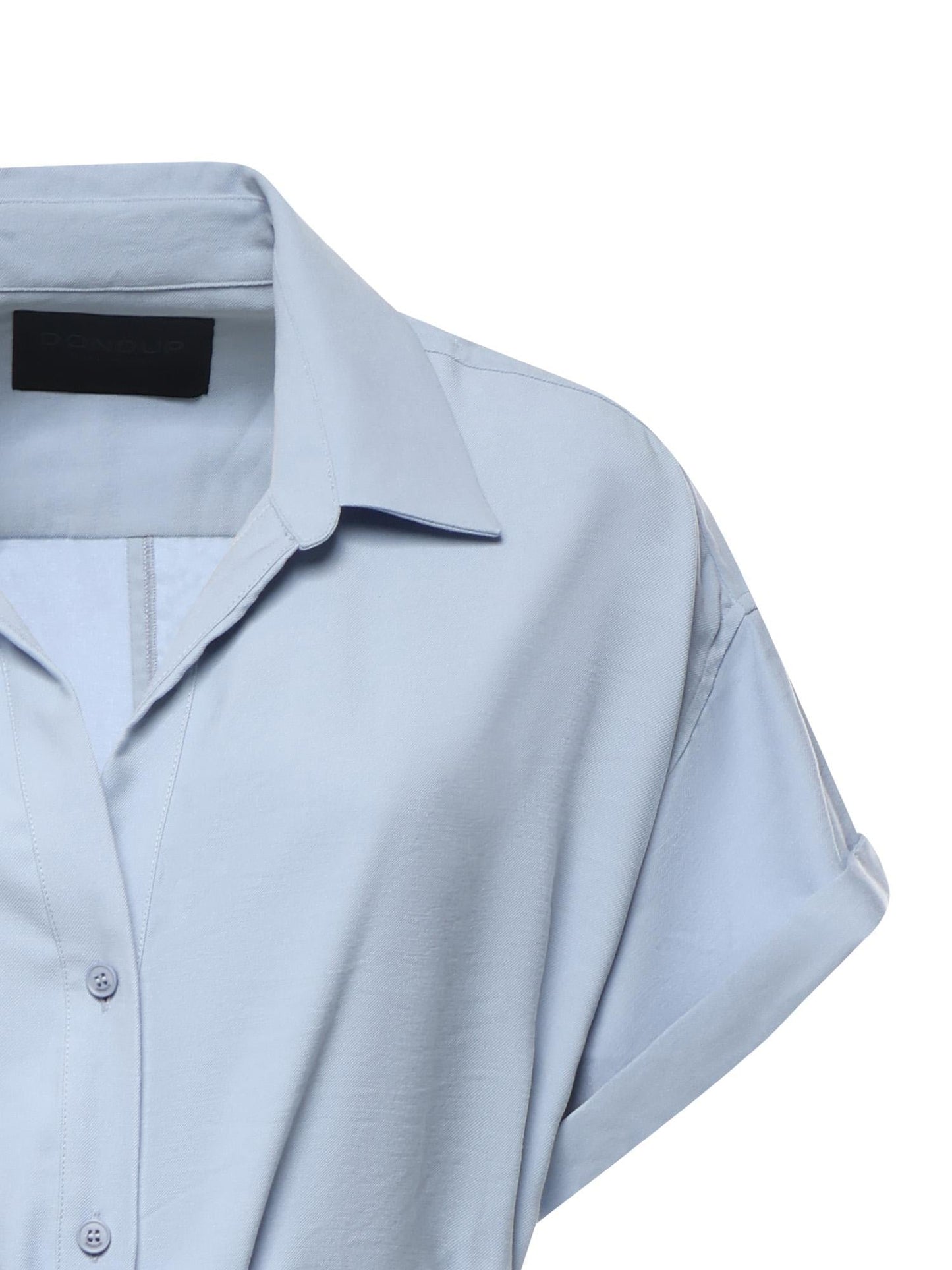 Abito lungo in gabardine di viscosa