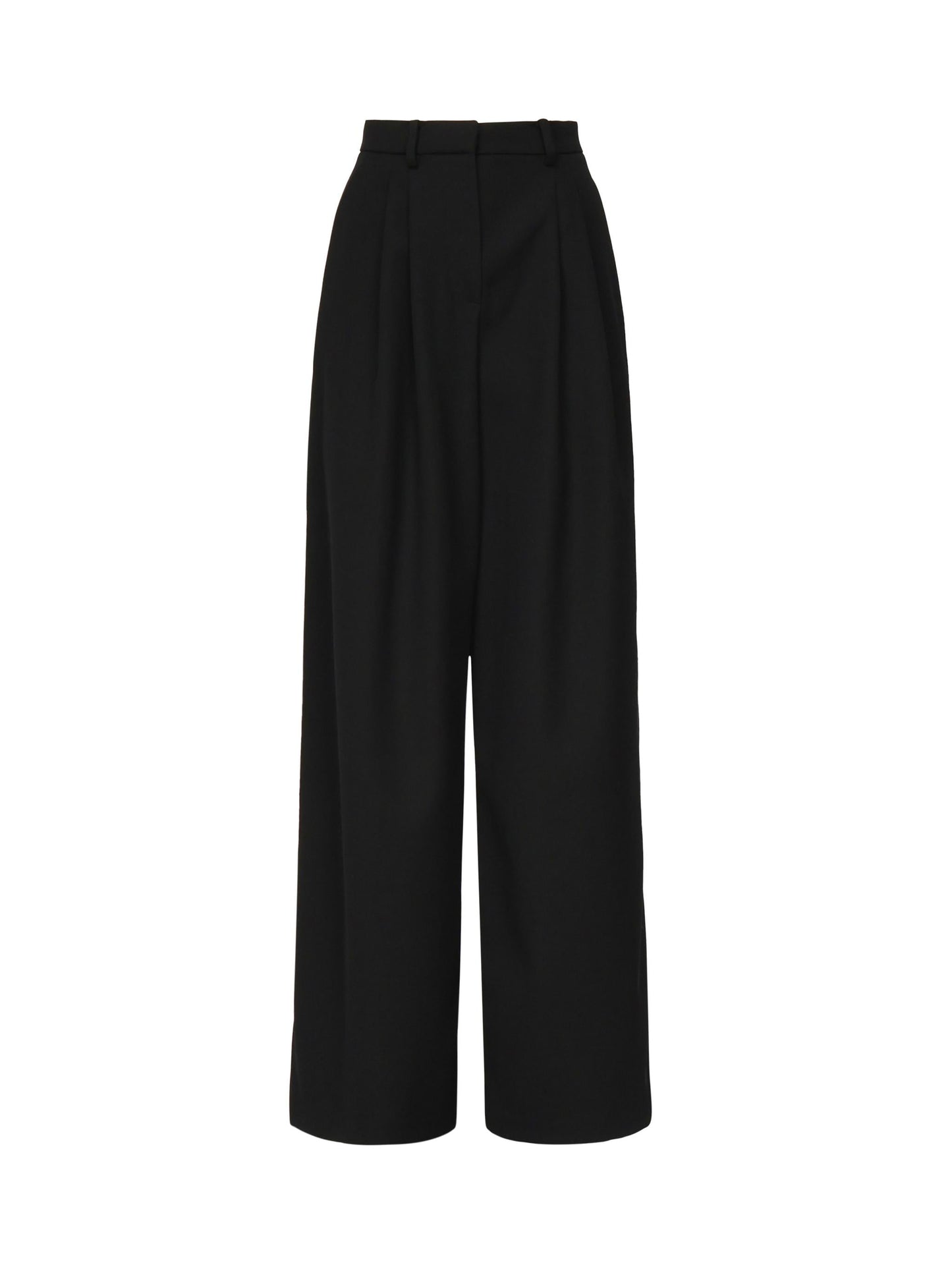 Pantaloni larghi in lana