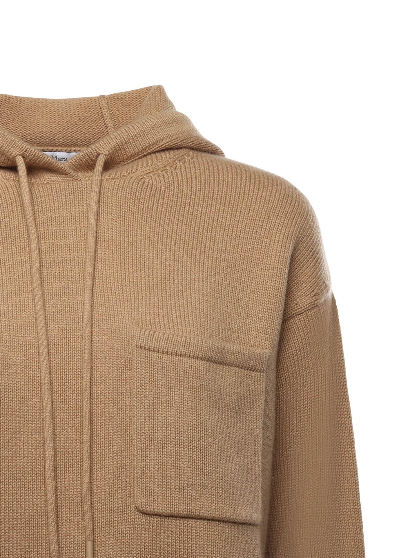Felpa con cappuccio in lana e cashmere