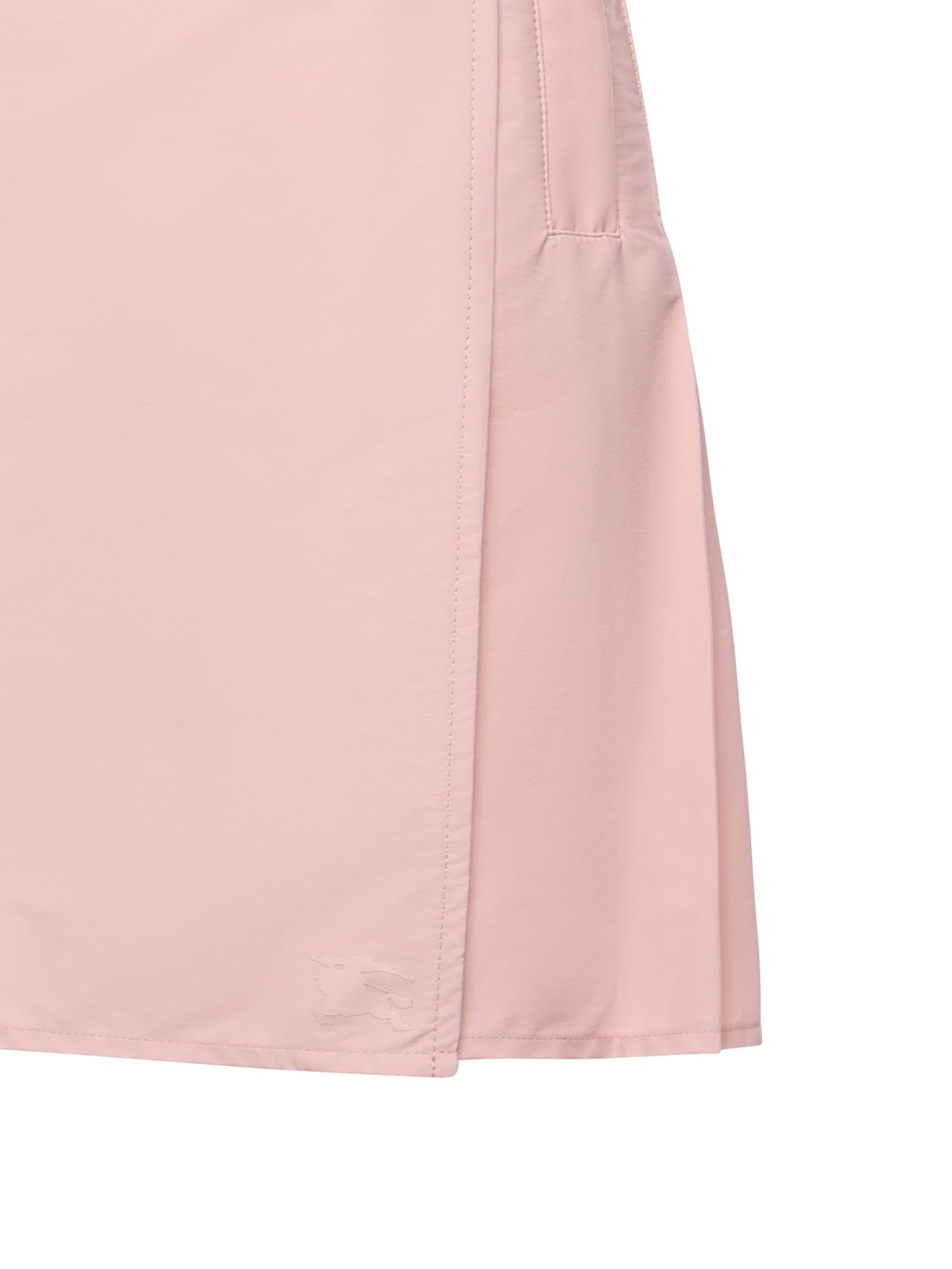 Minigonna in nylon stretch con pieghe
