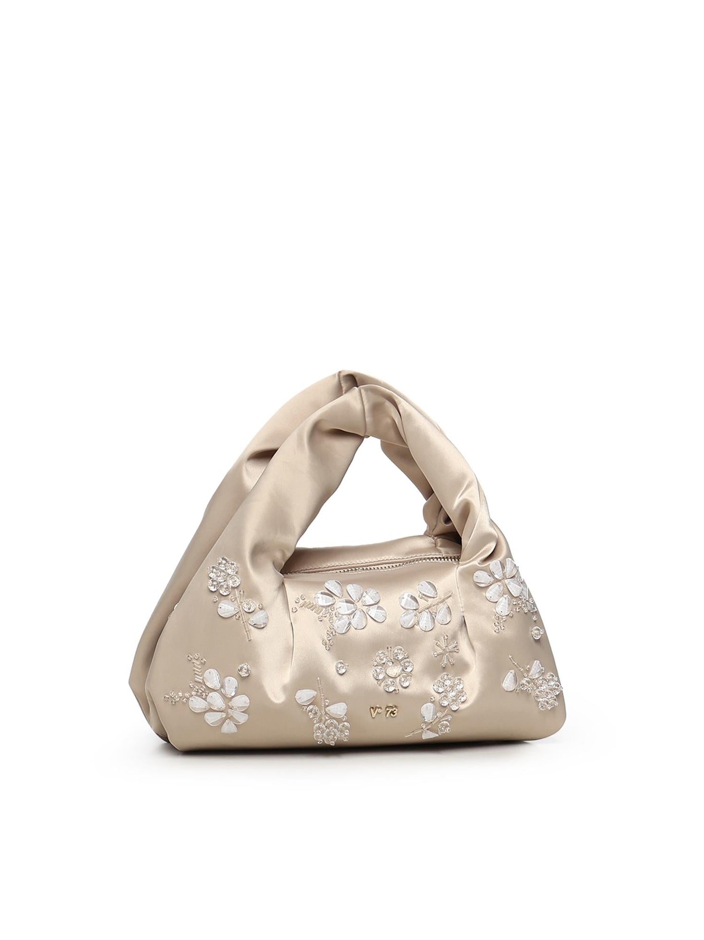 Mini bag con applicazioni floreali