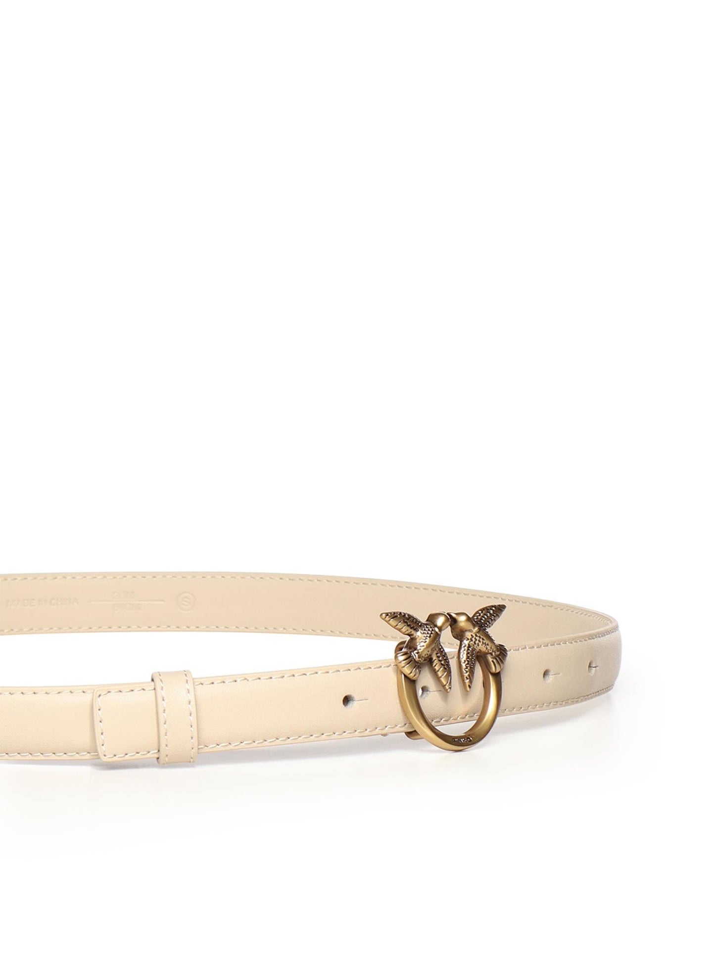 Cintura sottile Love Birds in pelle