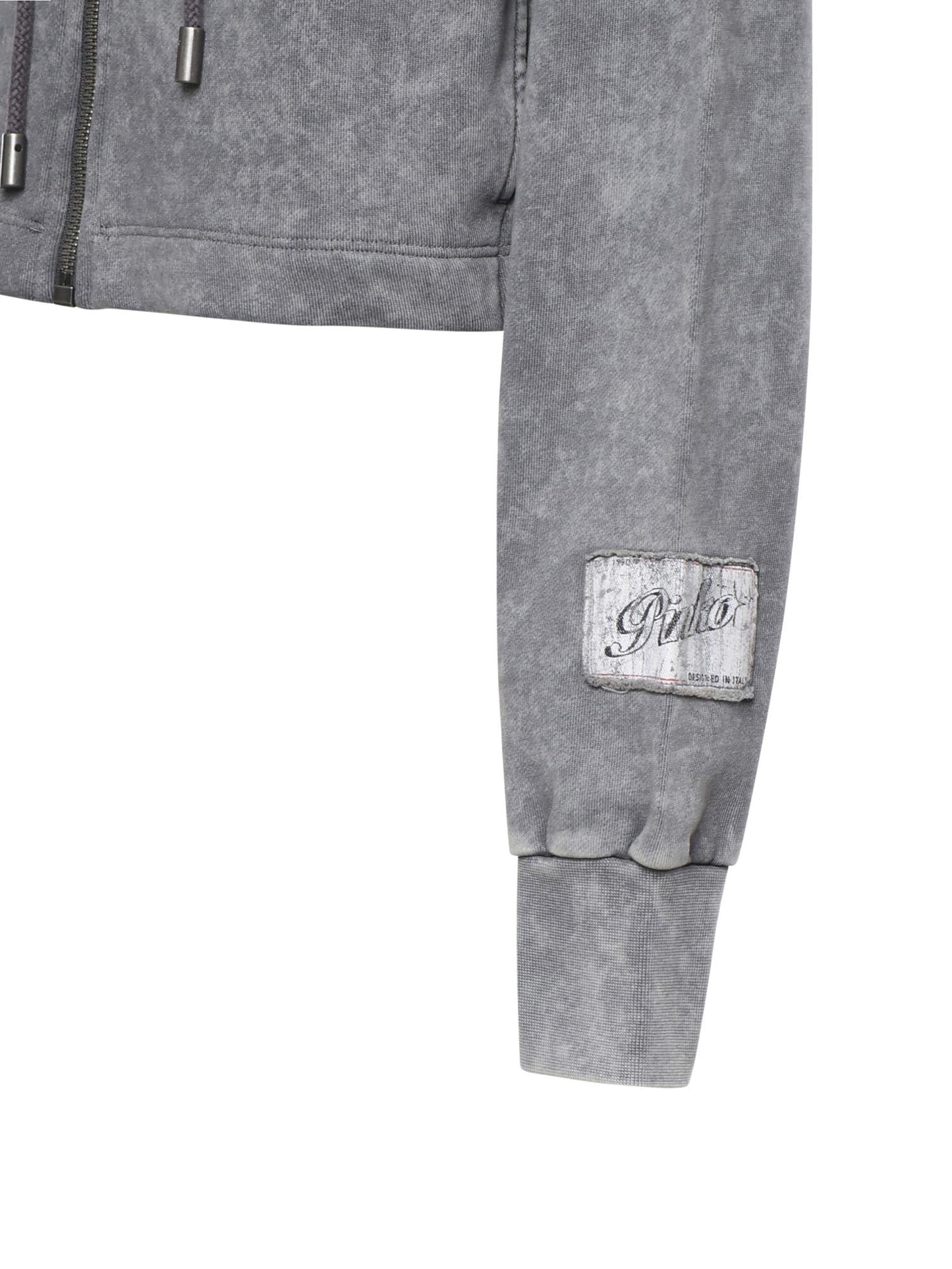 Felpa cropped in cotone