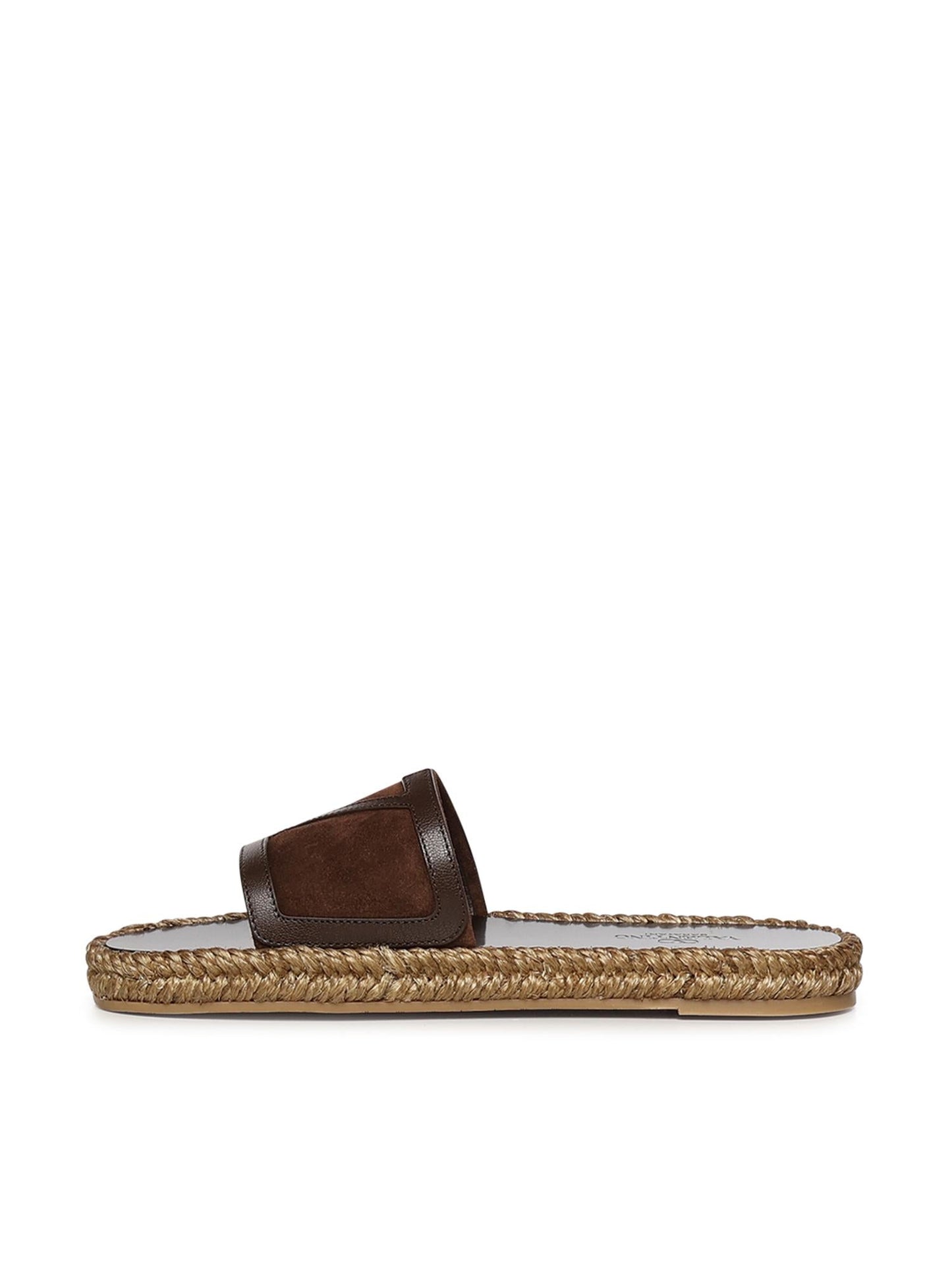 Sandalo slide in suede