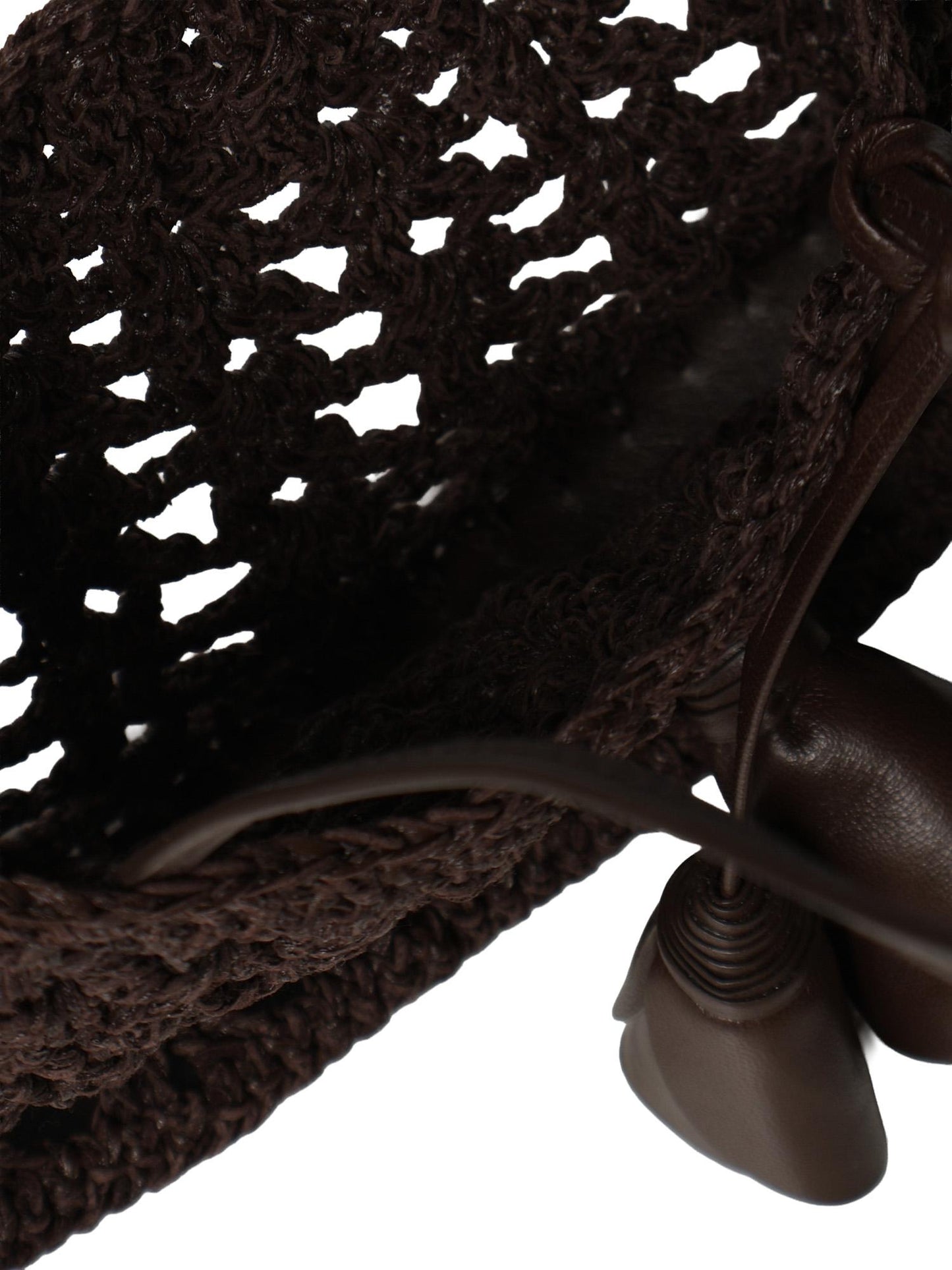 Borsa Maya Small in pelle e crochet