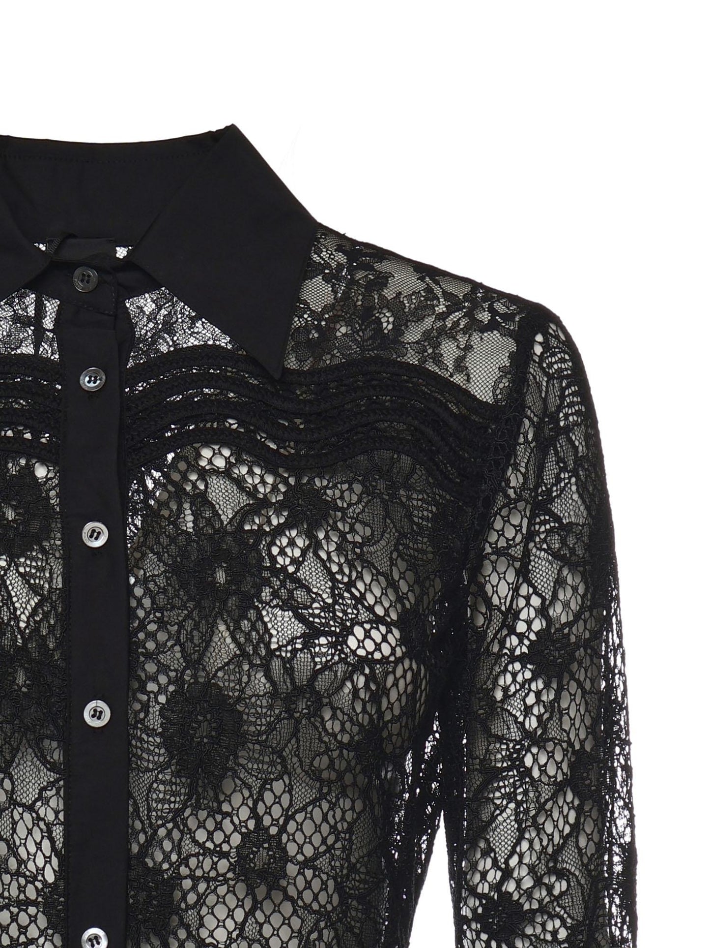 Camicia in tulle e pizzo