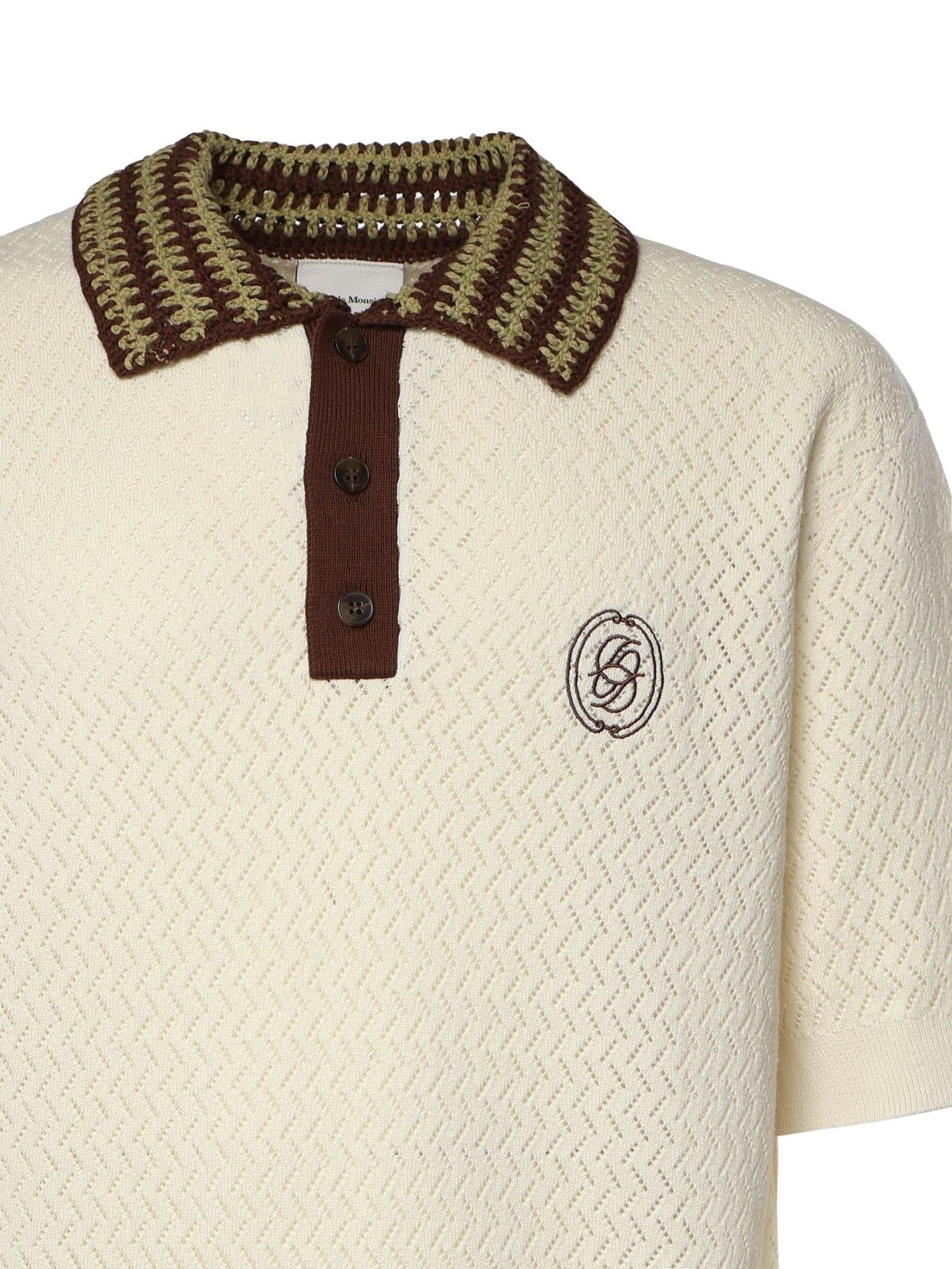 Polo in maglia traforata