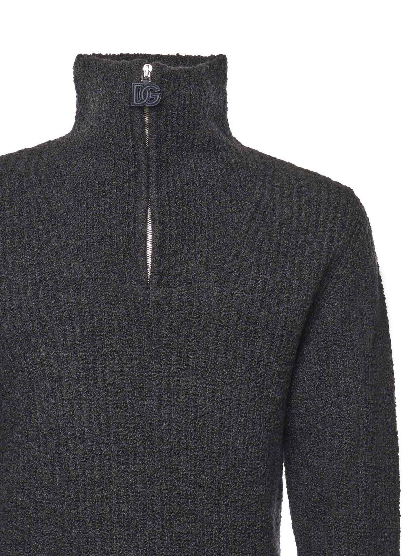Maglia collo alto con zip