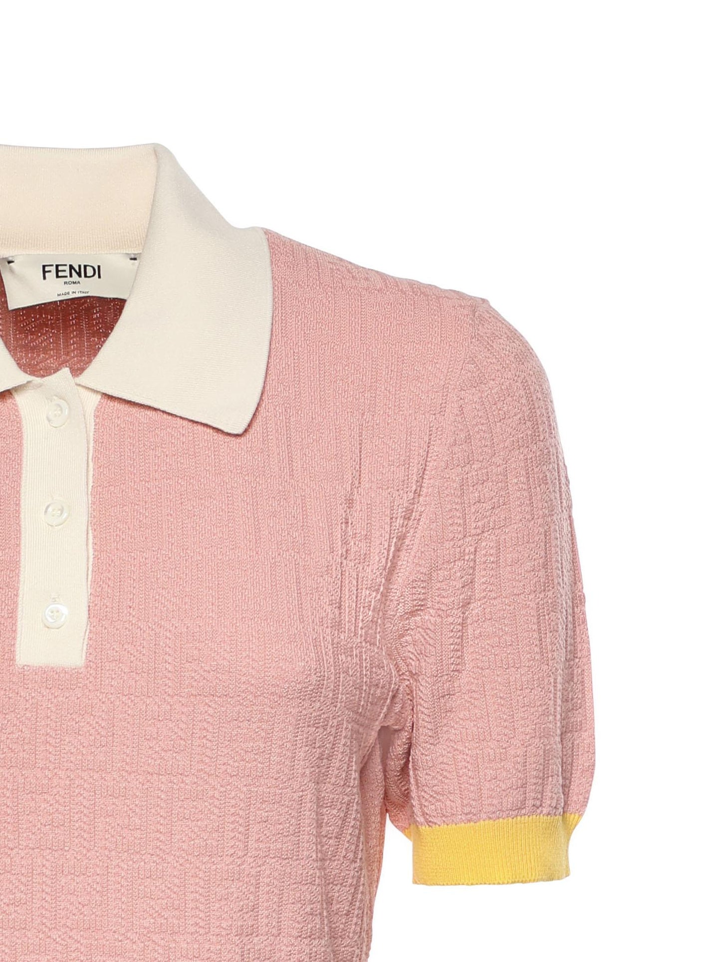 Abito mini FF jacquard in cotone e seta