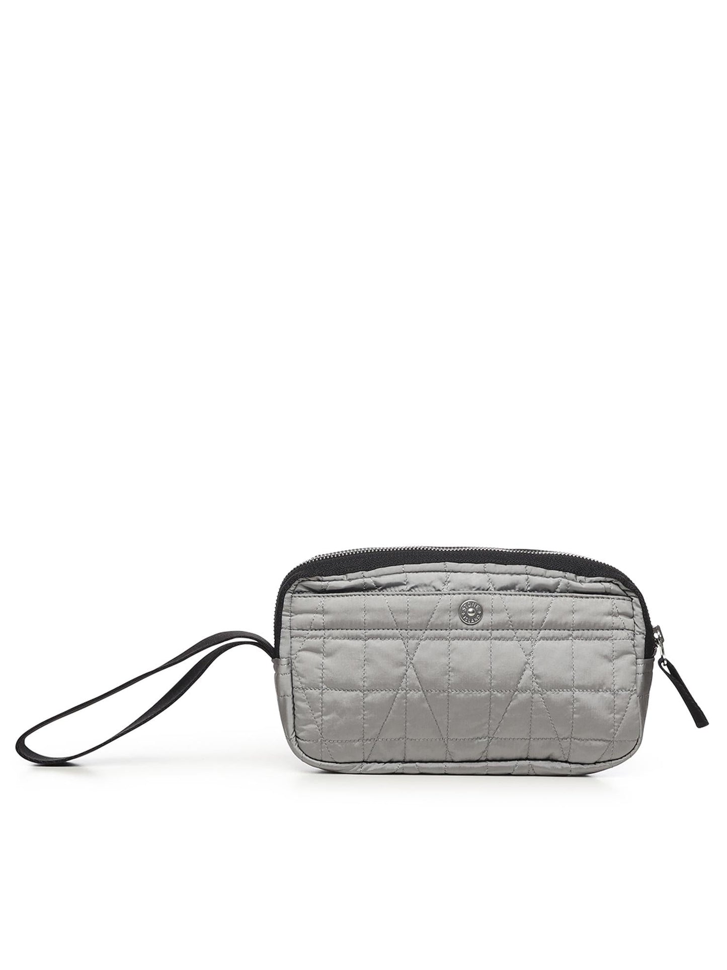 Pochette in nylon metal con logo