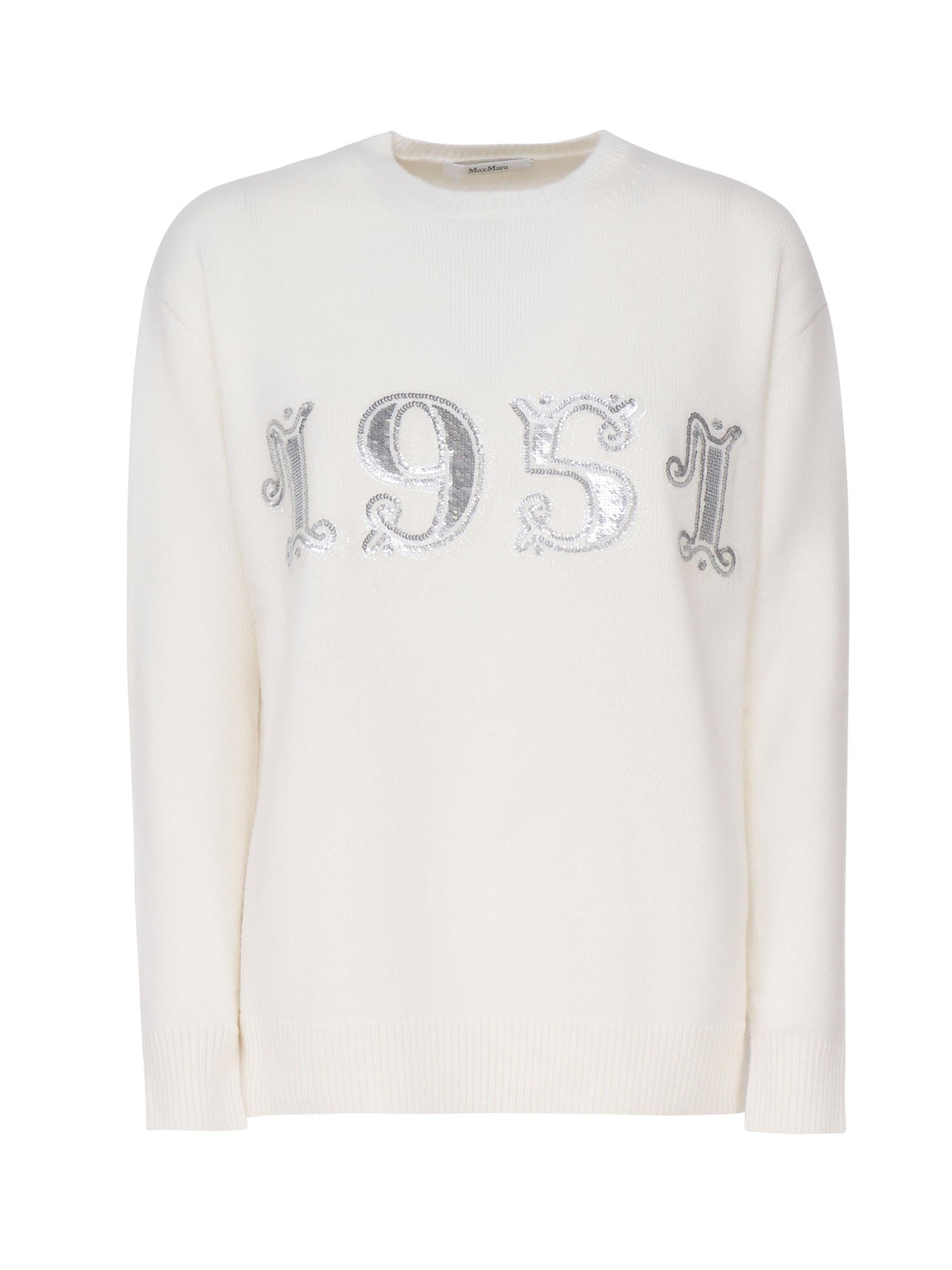 Pullover Plata in lana, cachemire e paillettes