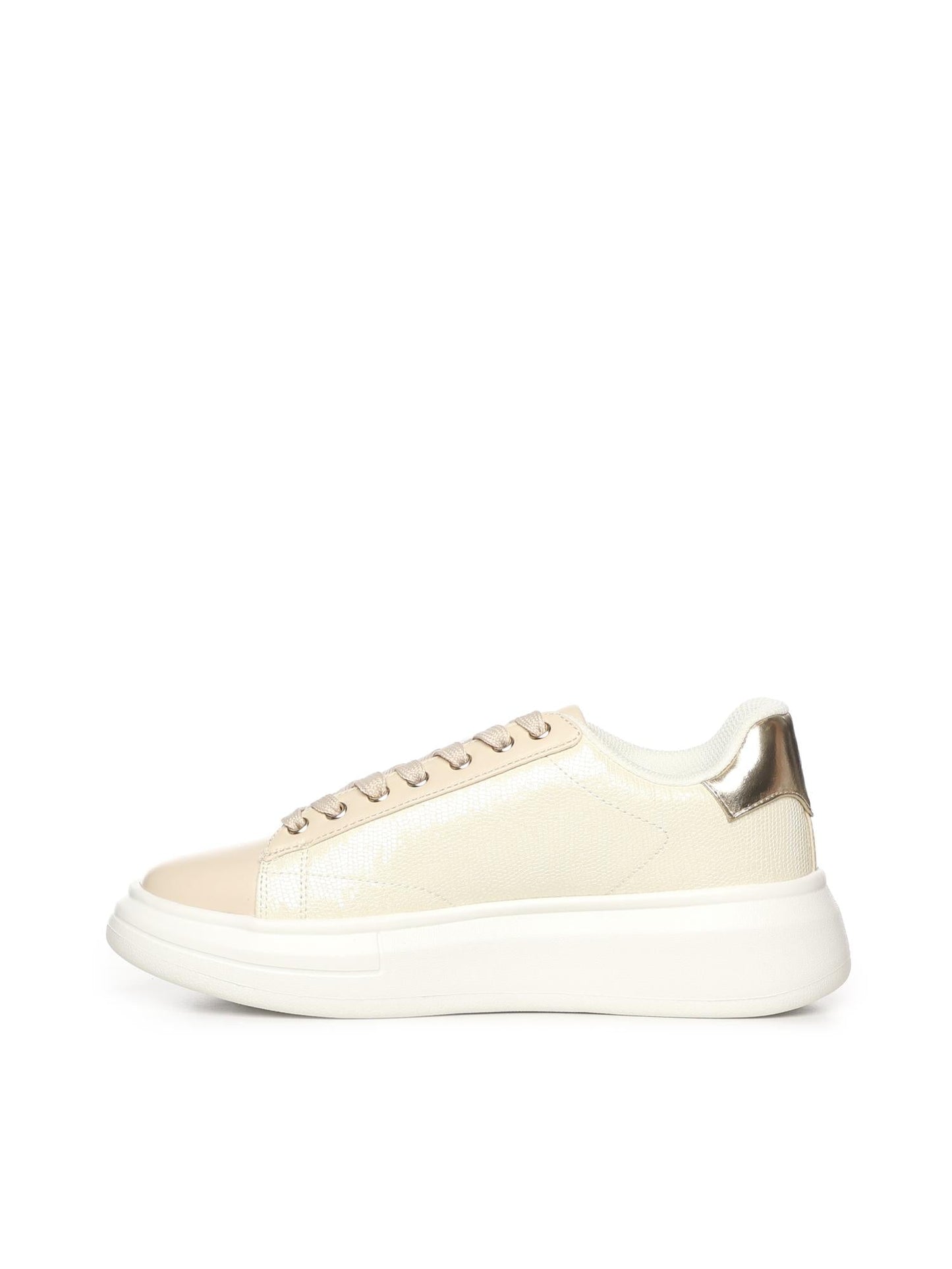 Sneakers platform in pelle