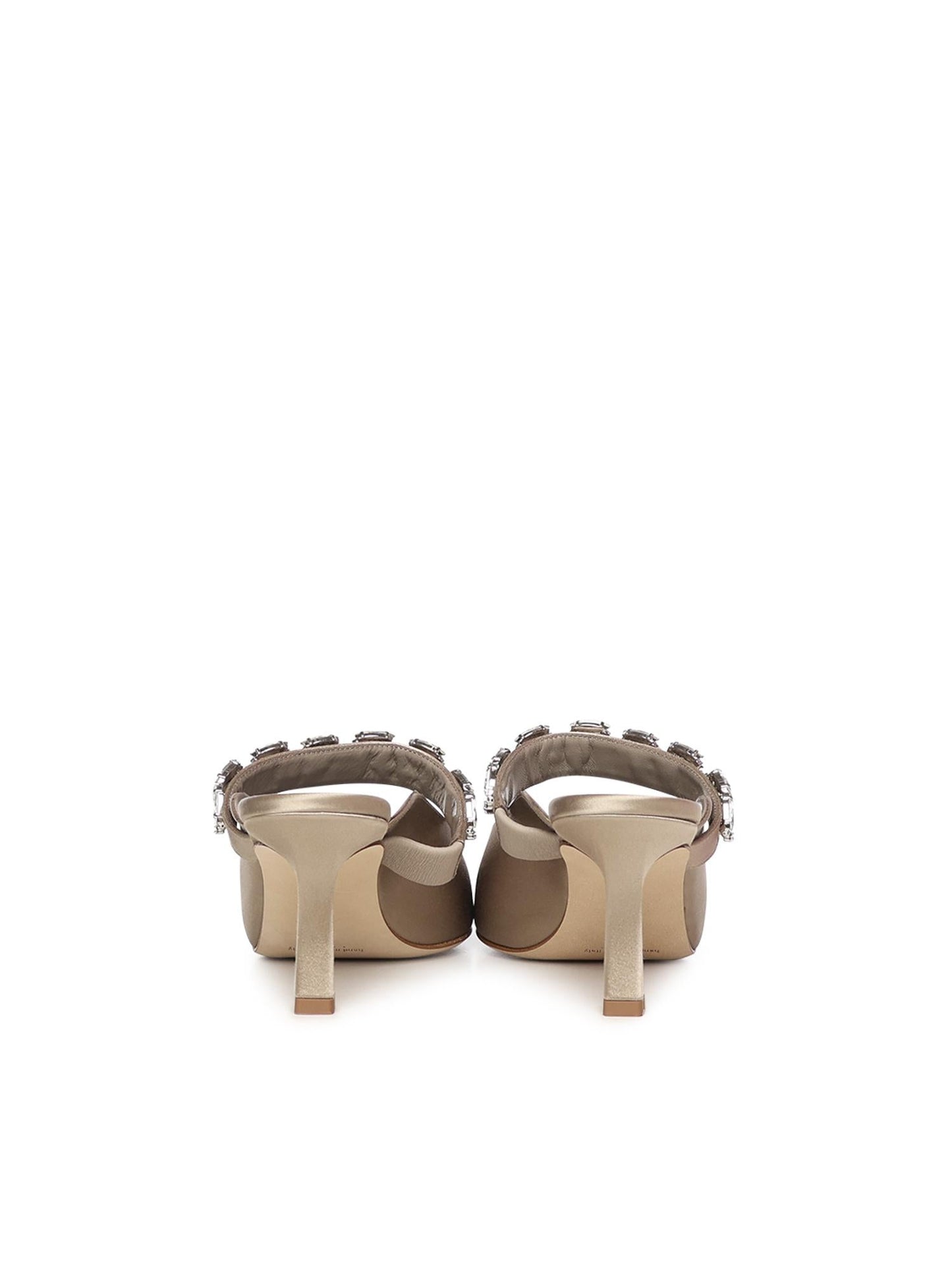 Mules Tamolmu in satin con cristalli