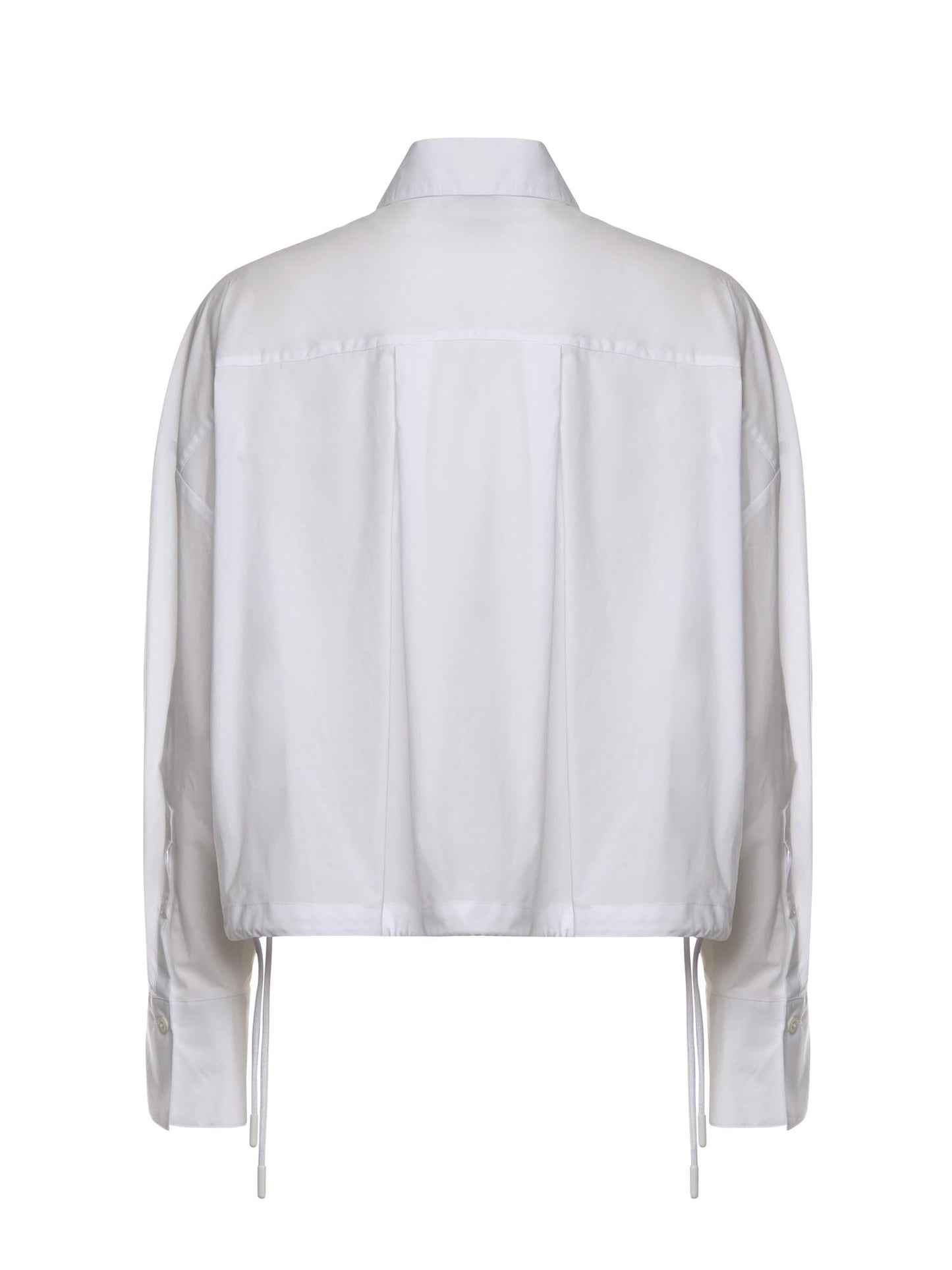 Camicia cropped in cotone
