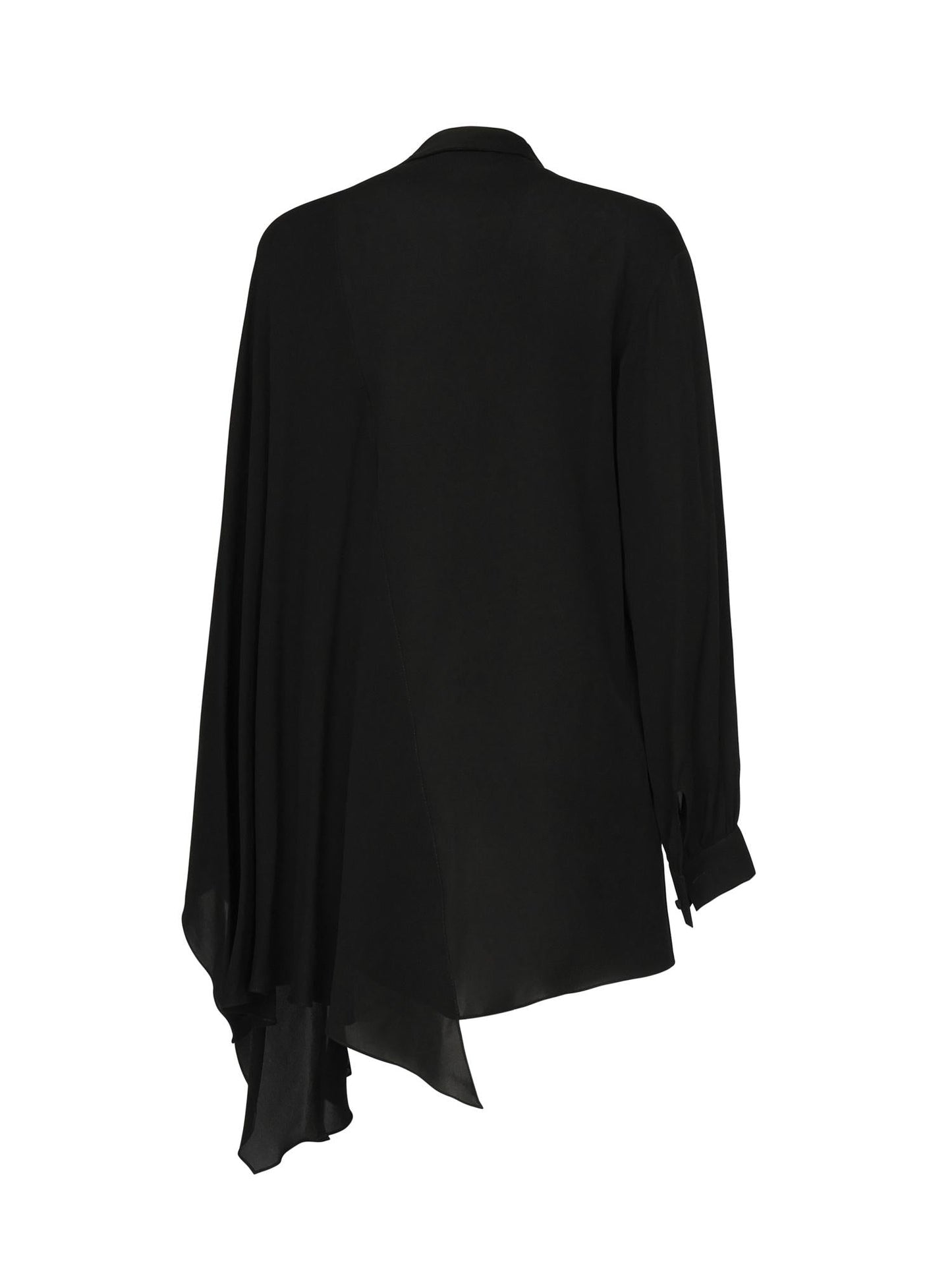 Blusa-sciarpa in georgette di seta