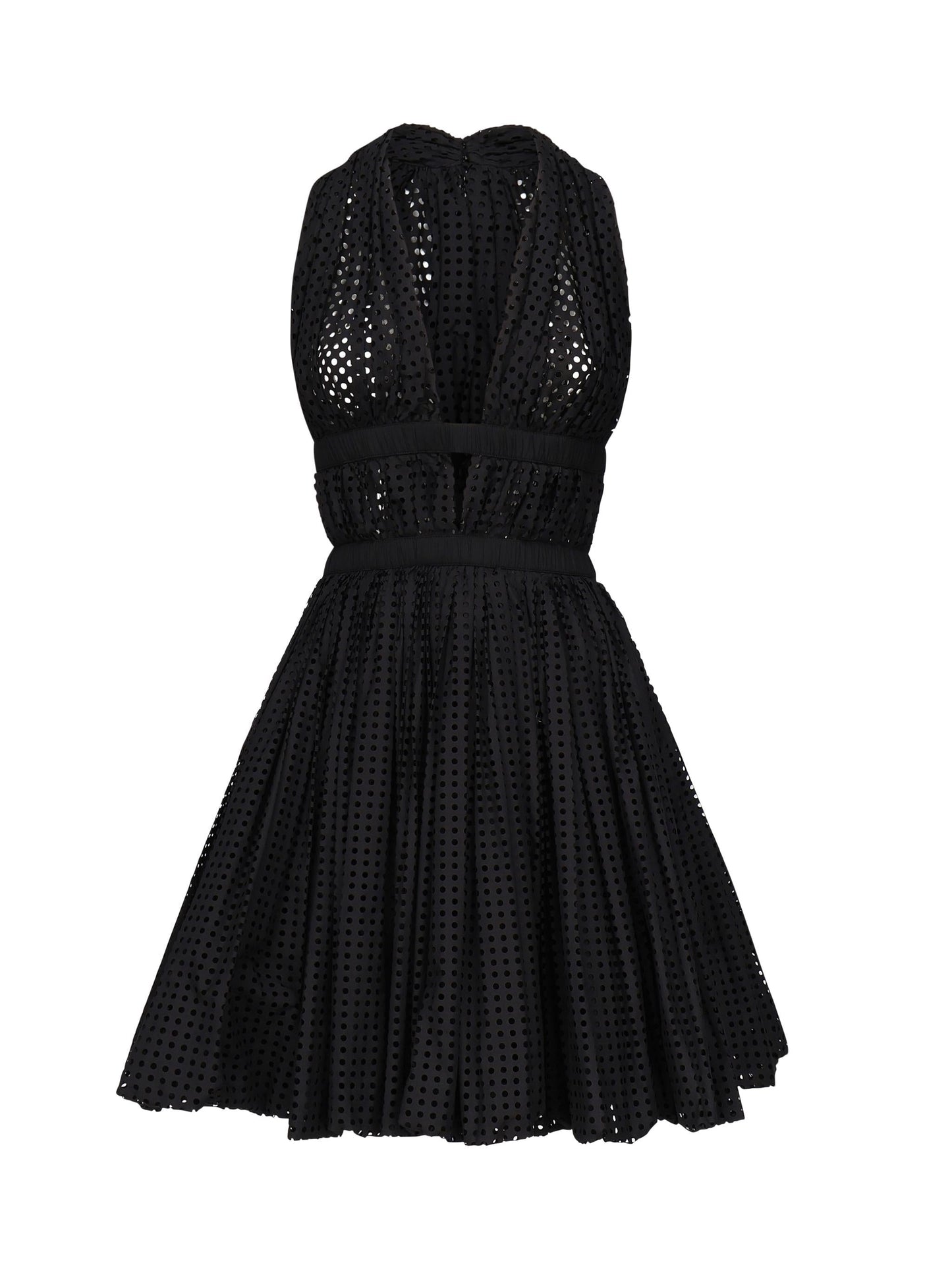 Mini dress in popeline traforato