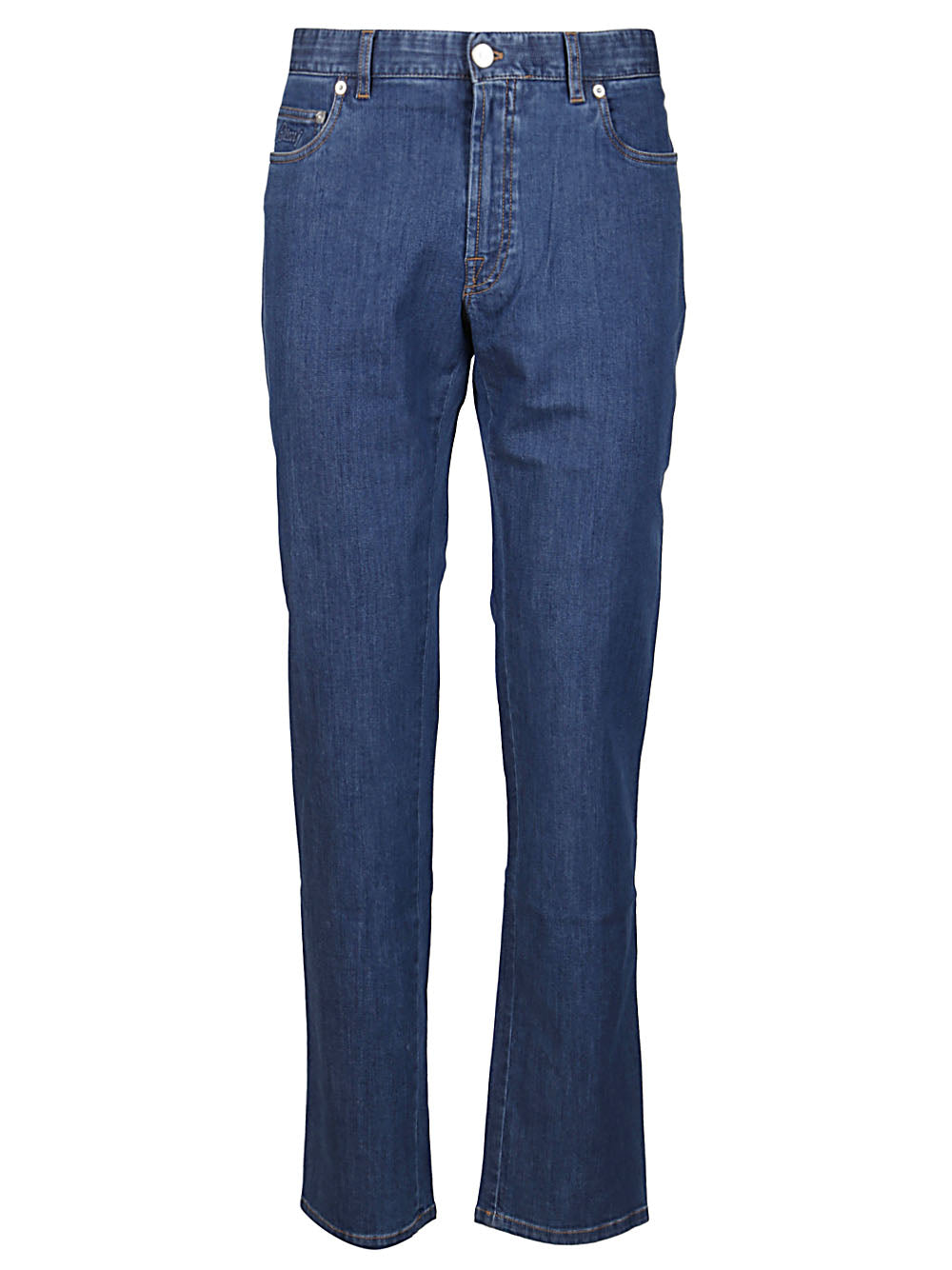 BLUE STRETCH COTTON JEANS