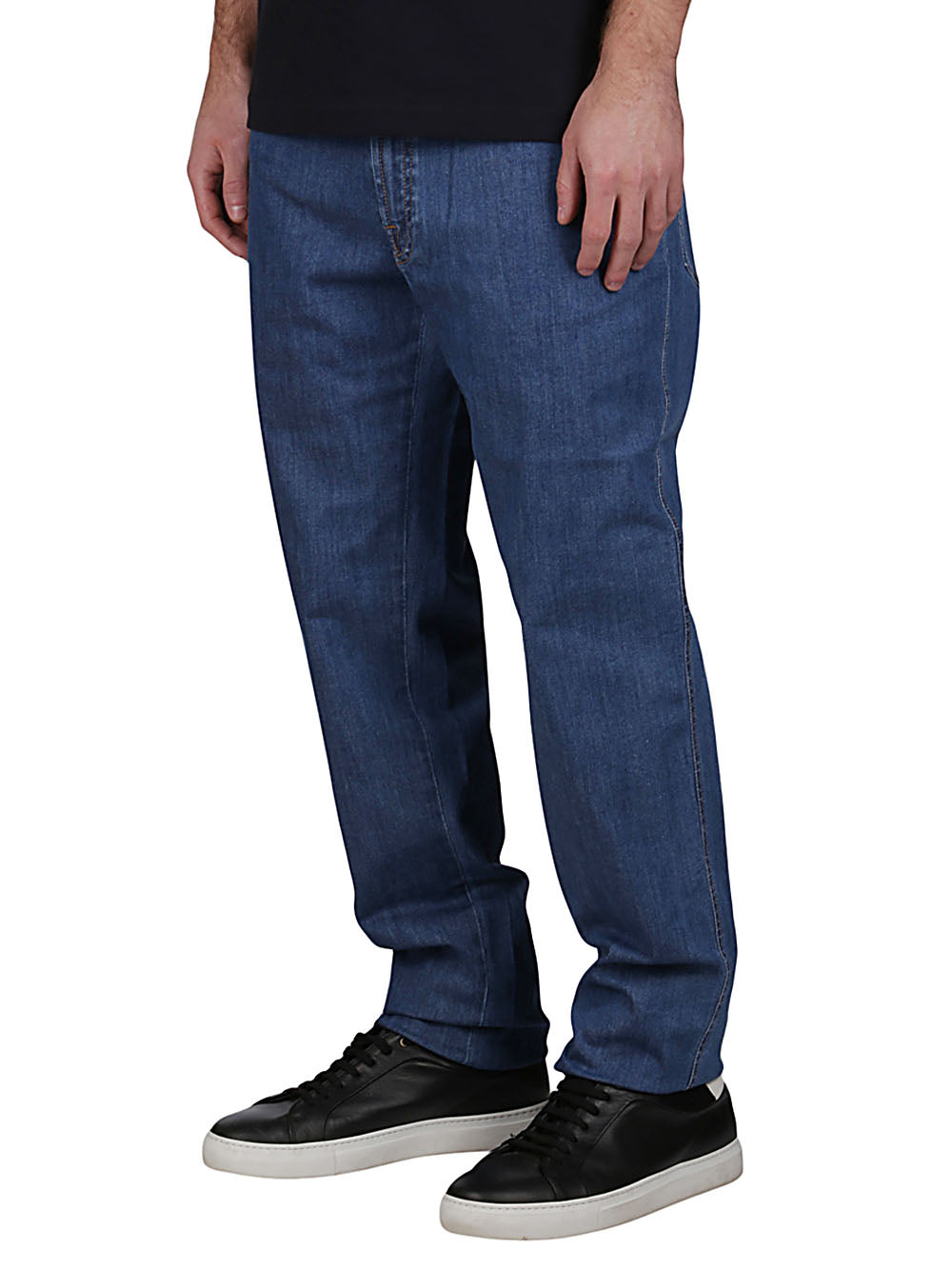 BLUE STRETCH COTTON JEANS