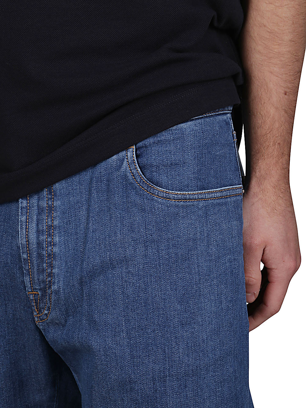 BLUE STRETCH COTTON JEANS