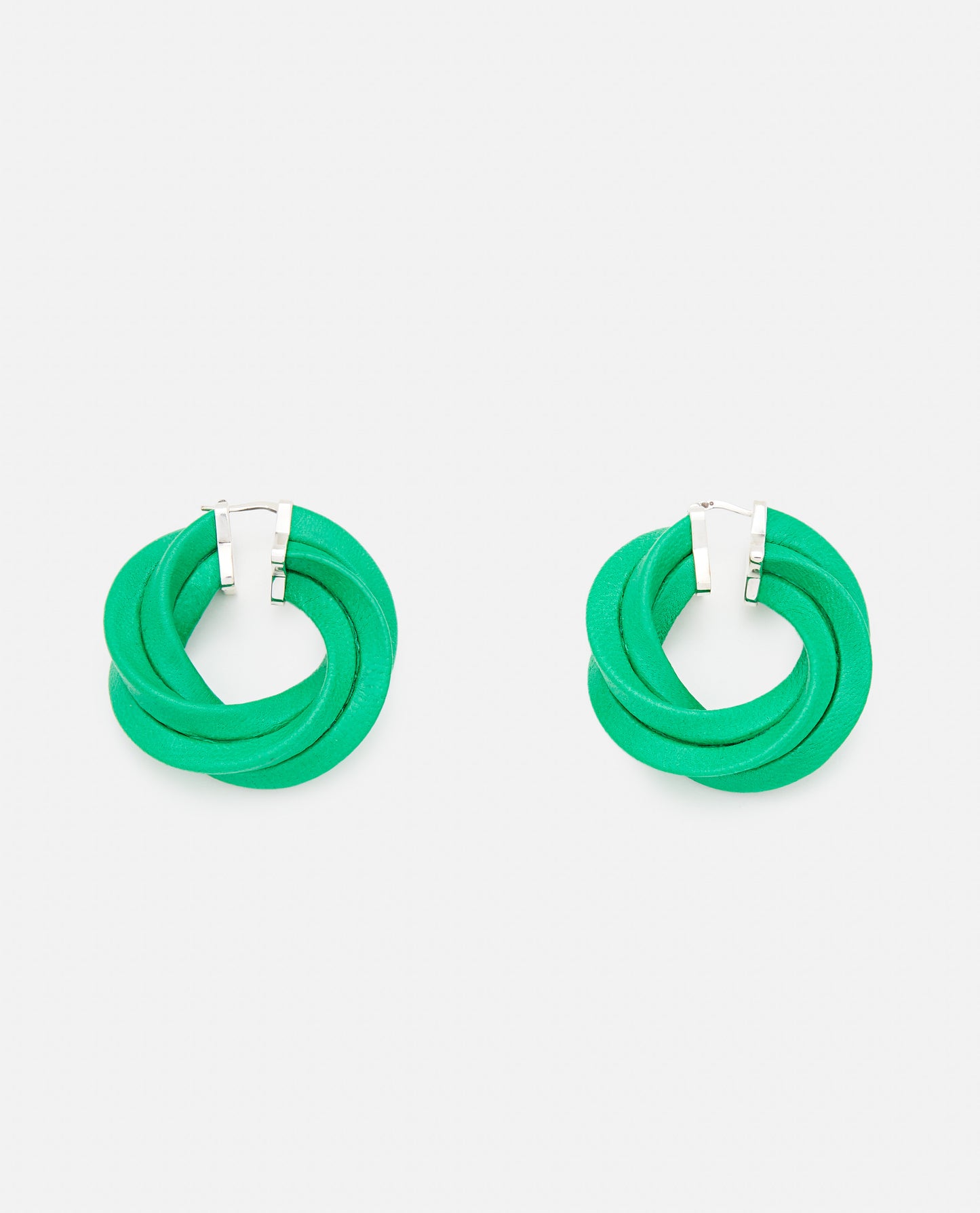 GREEN HOOP EARRINGS