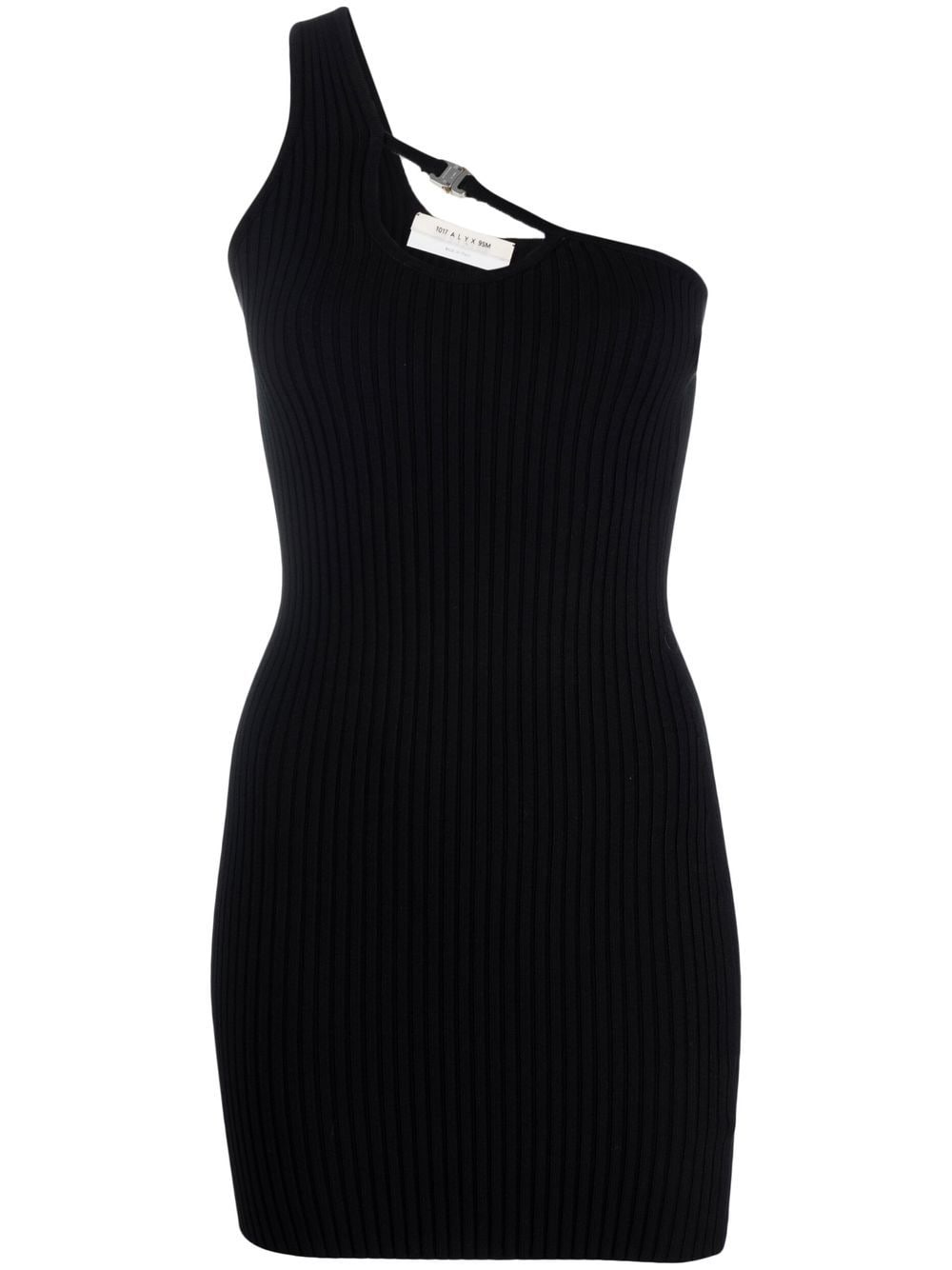 BLACK VISCOSE STRETCH MINI DRESS