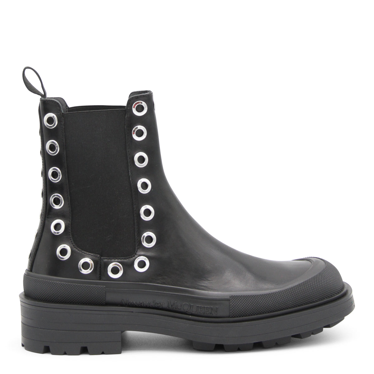 BLACK LEATHER CHELSEA BOOTS
