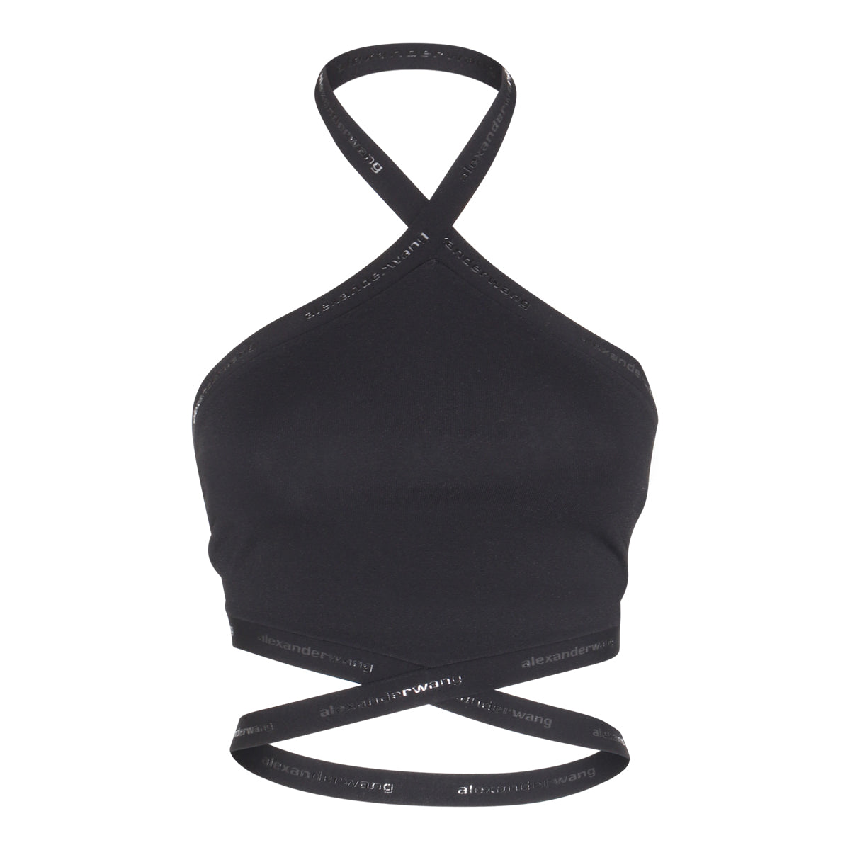 BLACK VISCOSE STRETCH TOP