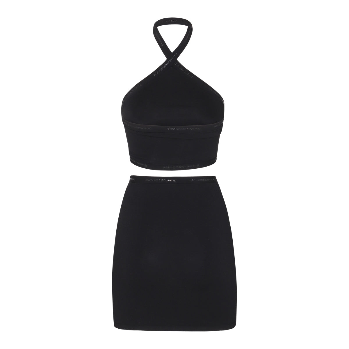 BLACK STRETCH CUT OUT MINI DRESS