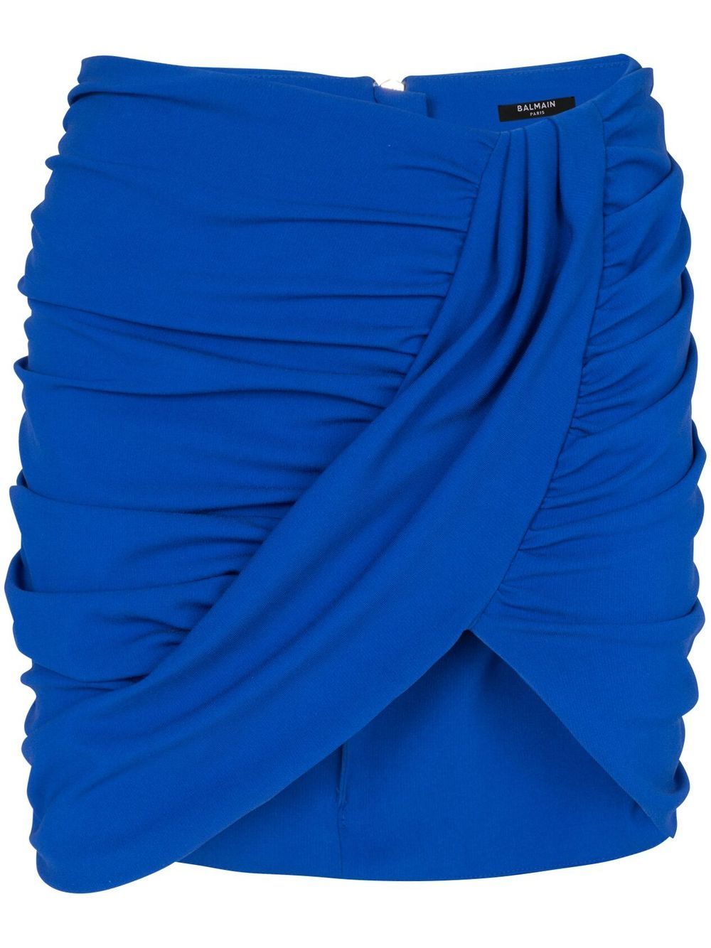 BLUE VISCOSE BLEND SKIRT