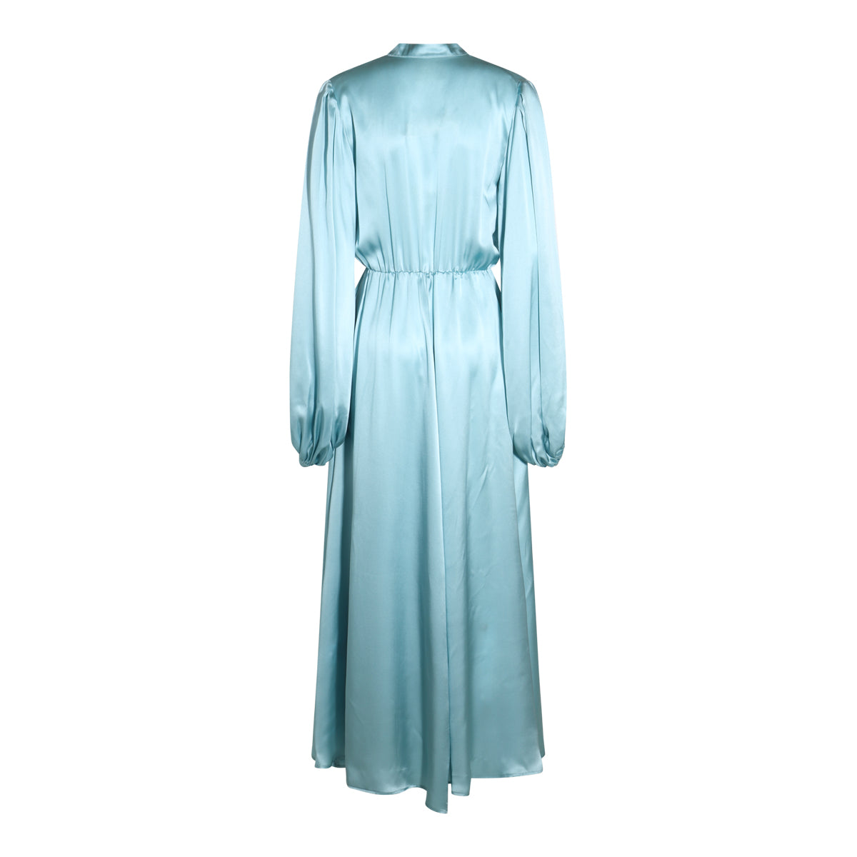 LIGHT BLUE SATIN MATERA LONG DRESS