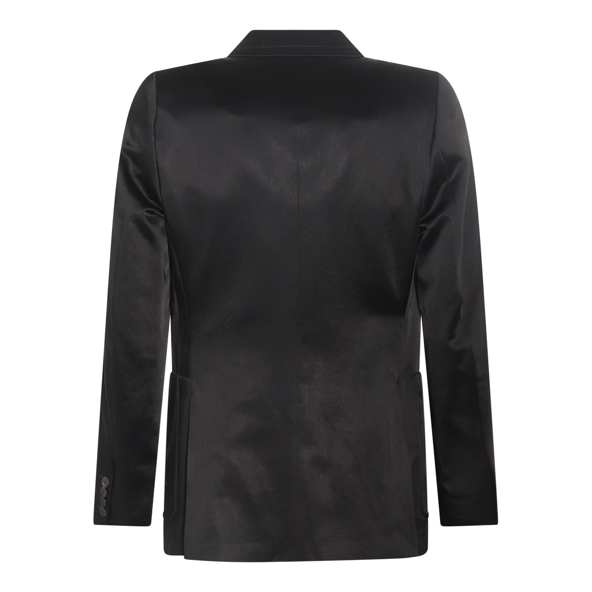 BLACK COTTON BLEND BLAZER